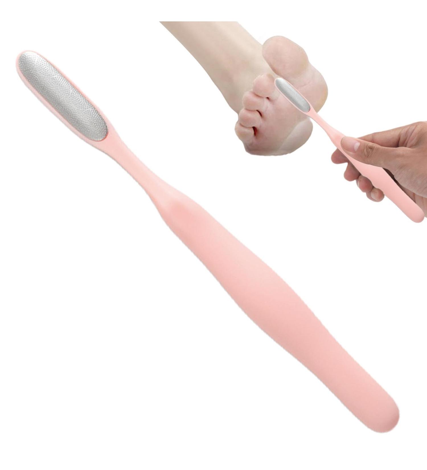 Fiakup Foot File Callus Remover | Toe Crevice Cleaning Brush Shower Foot Scrubber Foot File Foot ScrubberStainless Steel Cracked Skin Removal File Brush Tools for Foot Scrubbing Pink - Buy Online on GoSupps.com