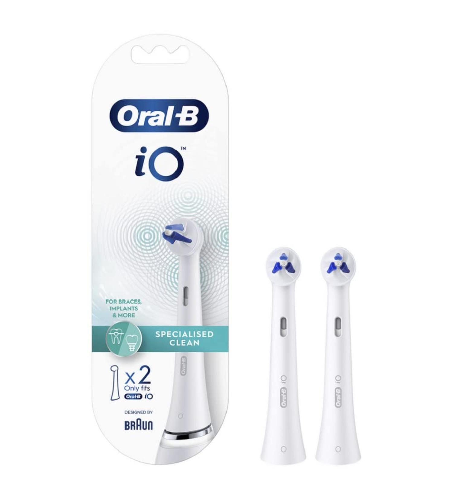 Oral-B iO Specialised Clean Toothbrush Heads - Pack of 2 - Buy Online on GoSupps.com