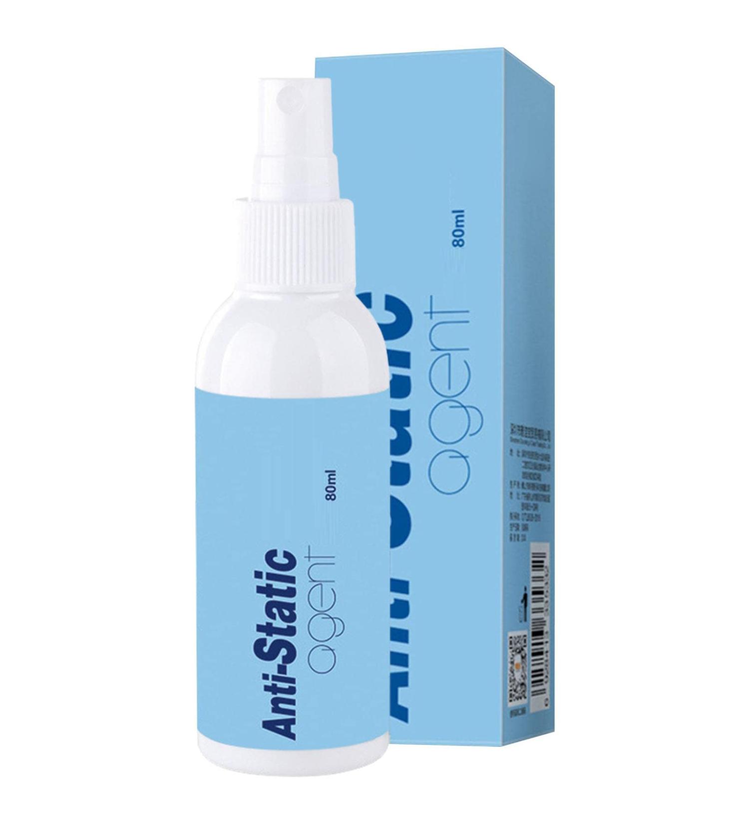 Anti Static Spray for Clothes Natural Travel Size Fold Remover Softener Static Cling Remover for Hair Furniture Computer Car Carpet Odorless Long-lasting Avoid Electrostatic Adsorption 80ML Littryee
