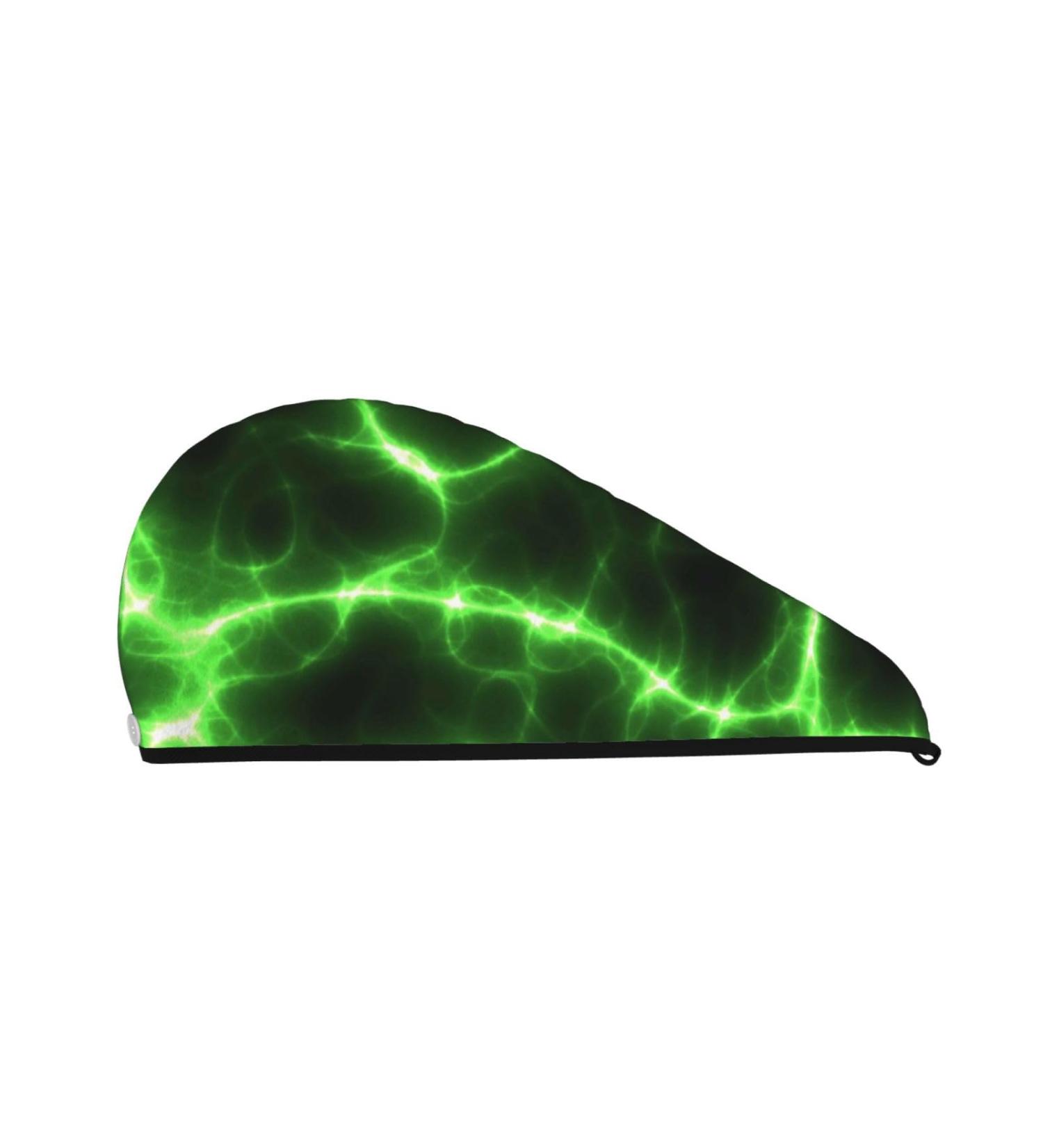 Green Lightning Microfiber Hair Towel | Super Absorbent Coral Velvet Wrap for Long Curly & Thick Hair - Quick Dry Solution for Women - Buy Online on GoSupps.com