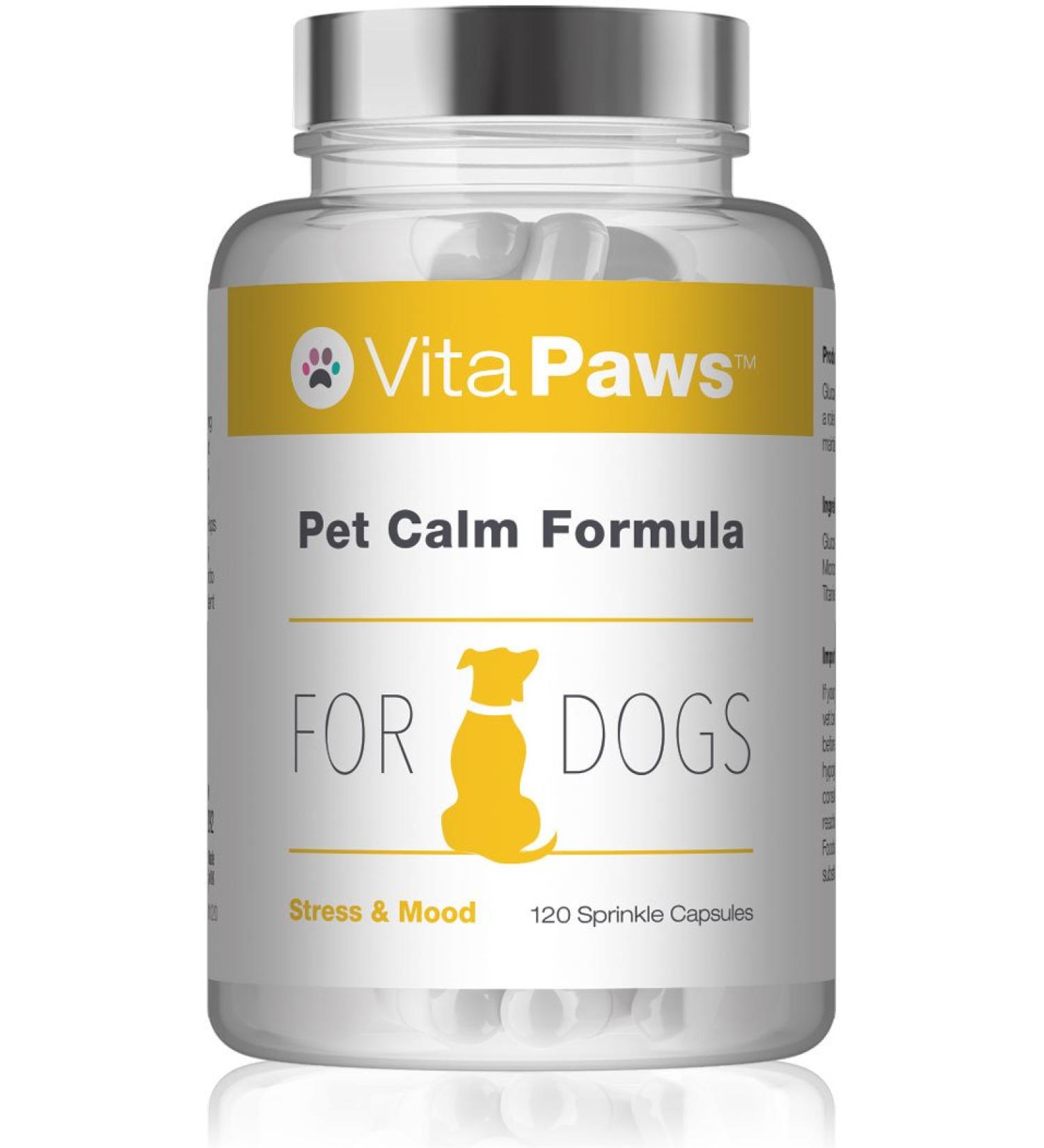 Calming Formula for Dogs | Natural Formula with Ginger & Chamomile Extracts | 120 Capsules | SimplySupplements - Buy Online on GoSupps.com