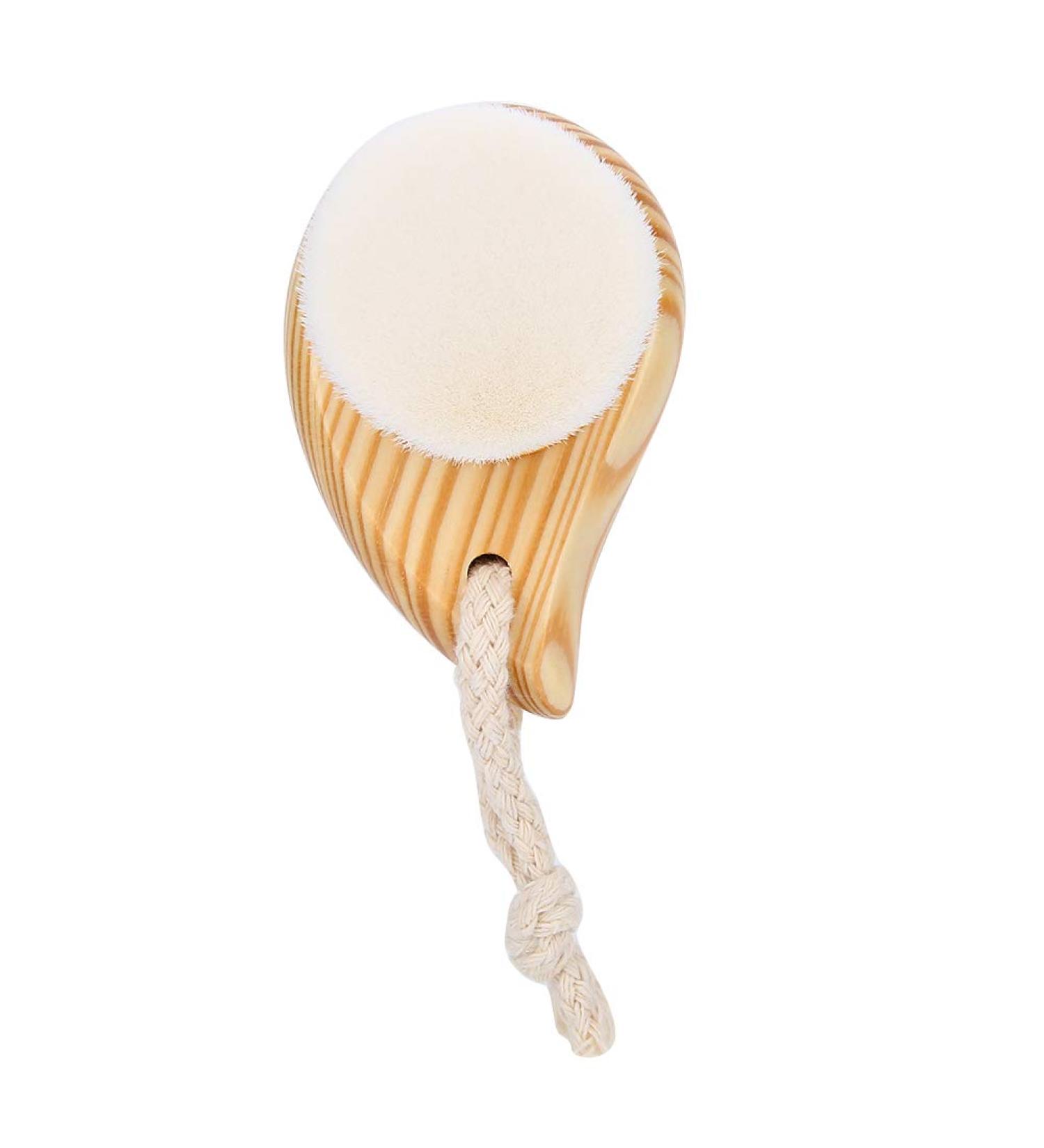 Portable Wooden Handle Facial Cleaning Brush - Manual Pore Cleaner & Massager for Deep Cleansing and Peeling - Buy Online on GoSupps.com