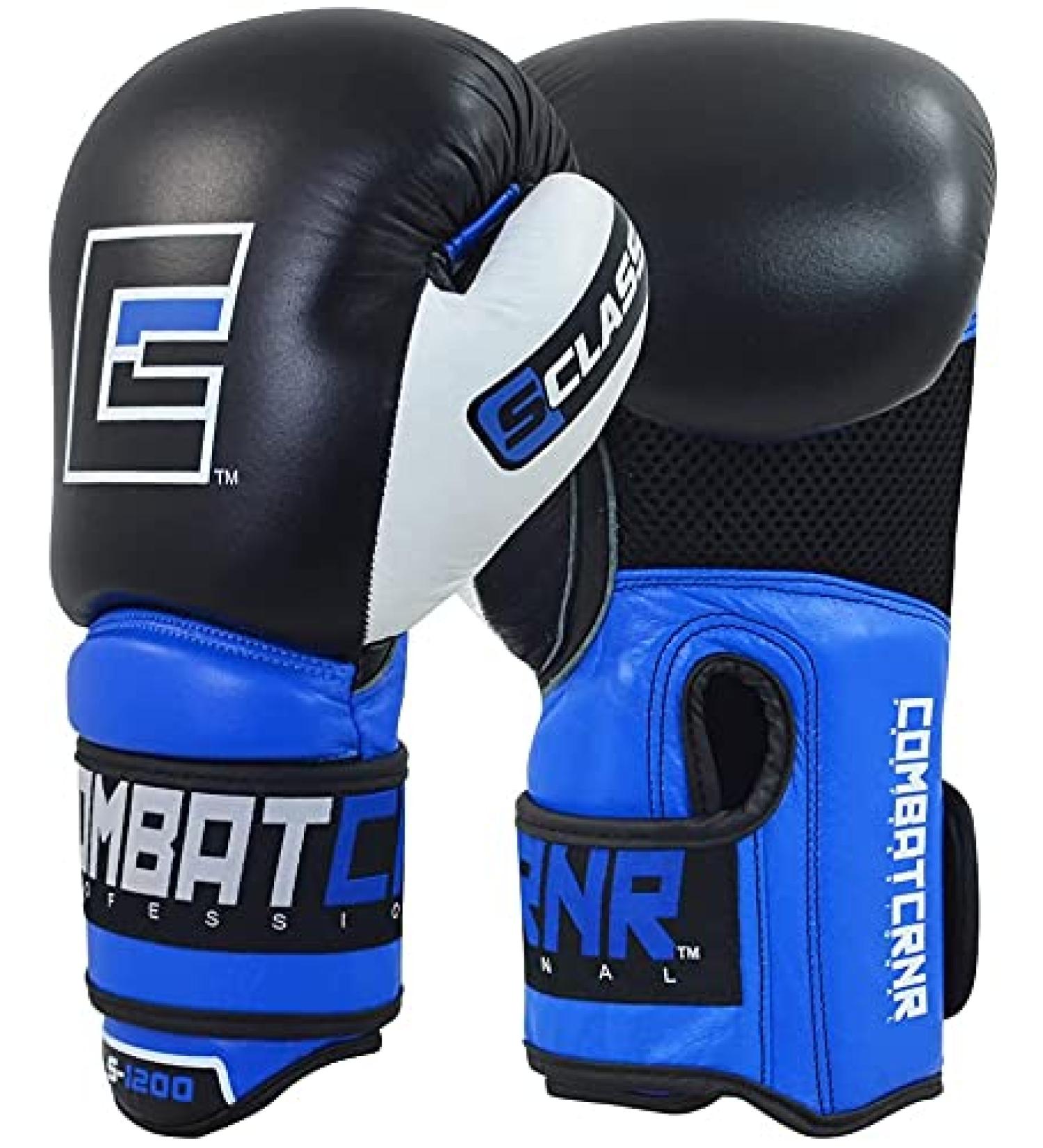 Combat Corner S-Class Boxing Gloves - High Density Padding, Blue 16 oz | Men and Women Sparring Training Gloves for MMA, Muay Thai, Kickboxing - Buy Online on GoSupps.com