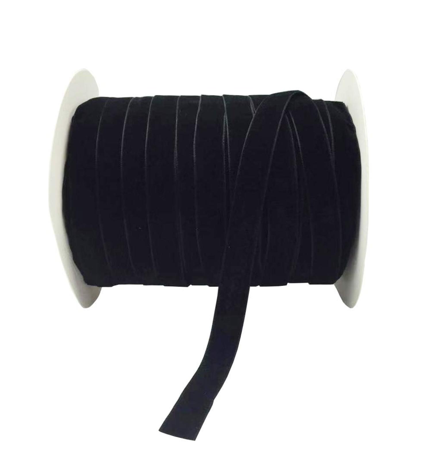 10 Yards Black Velvet Ribbon Spool - 5/8 Inch Width - Buy Online on GoSupps.com
