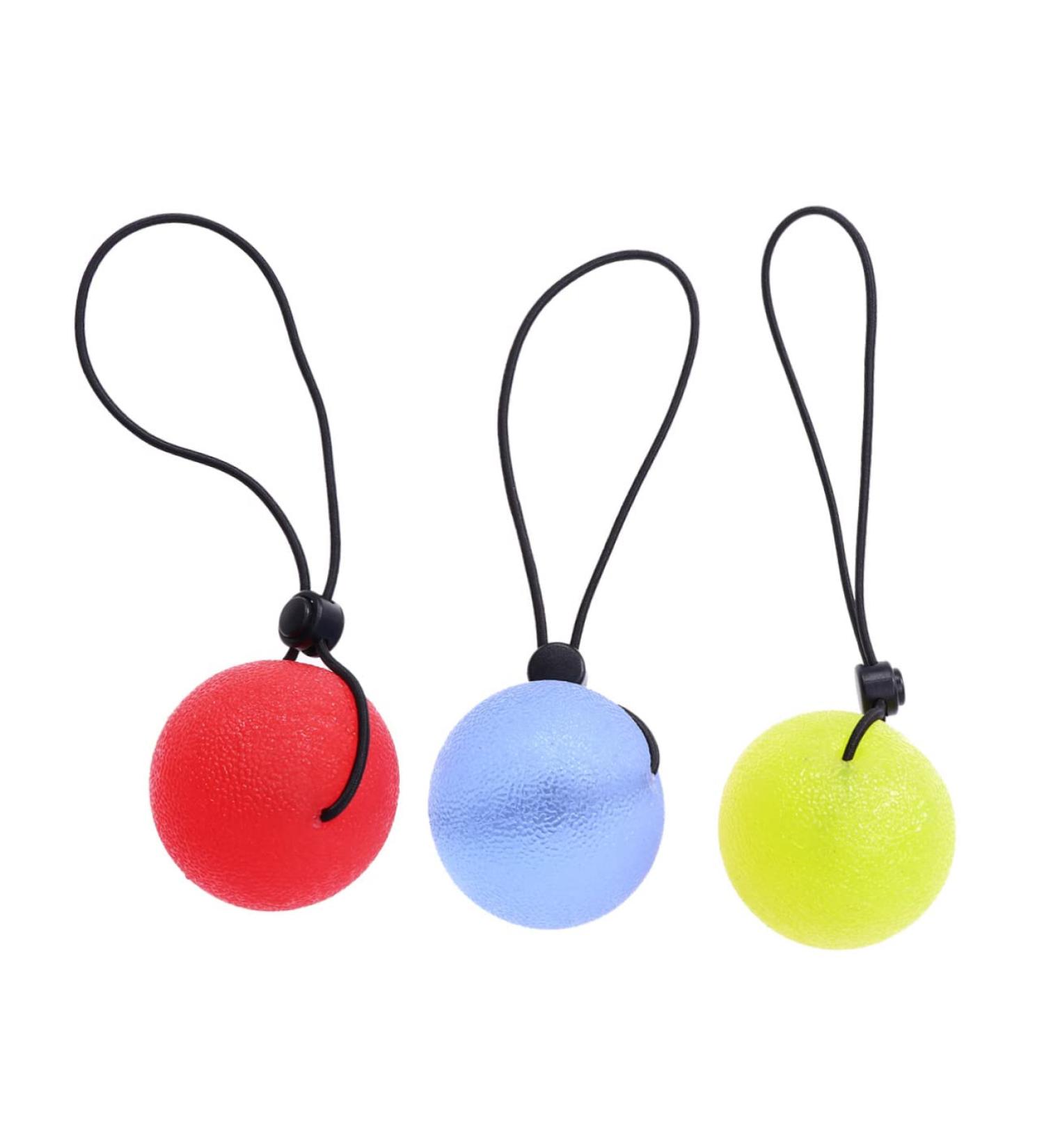 Shop Soesfoufu 3 Pcs Exercise Squeeze Balls - Stress Relief Finger Trainers & Grip Strength Balls for Fitness - Buy Online on GoSupps.com