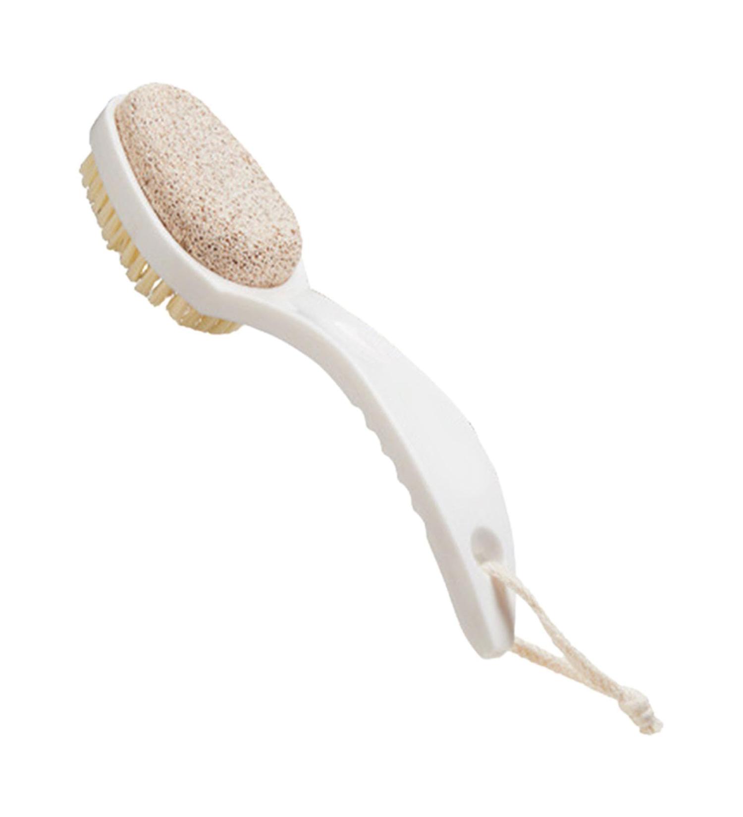 Dtaigou Foot Brush and Pumice Stone | Multifunctional Pumice Stone 2 in 1 Foot Care Tools Comfortable Anti-Slip Bathroom Accessories Gentle Callus Remover for Feet Pumice Stone for Feet White - Buy Online on GoSupps.com