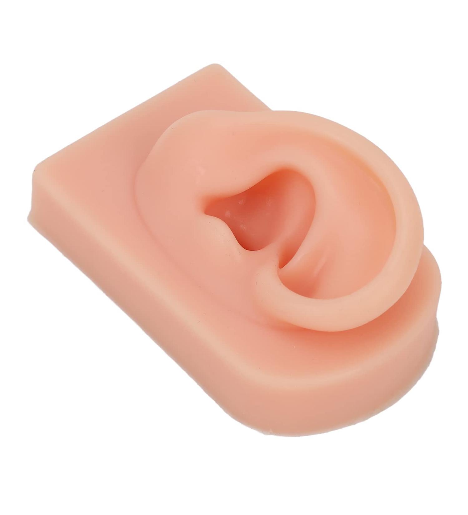 Soft Silicone Human Ear Model for Acupuncture Training and Earring Display - Light Skin Color - Buy Online on GoSupps.com
