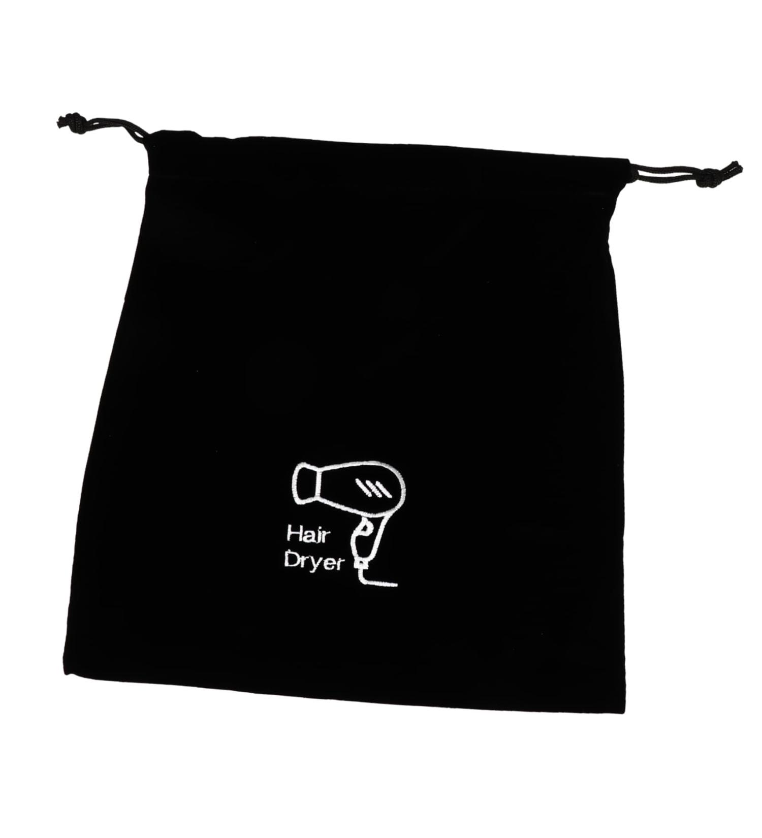 Beatifufu 2 Pcs Hair Dryer Storage Bag Black Wig Drawstring Hair Dryer Bag Wig Bags Storage Hairdryer Flannel - Buy Online on GoSupps.com