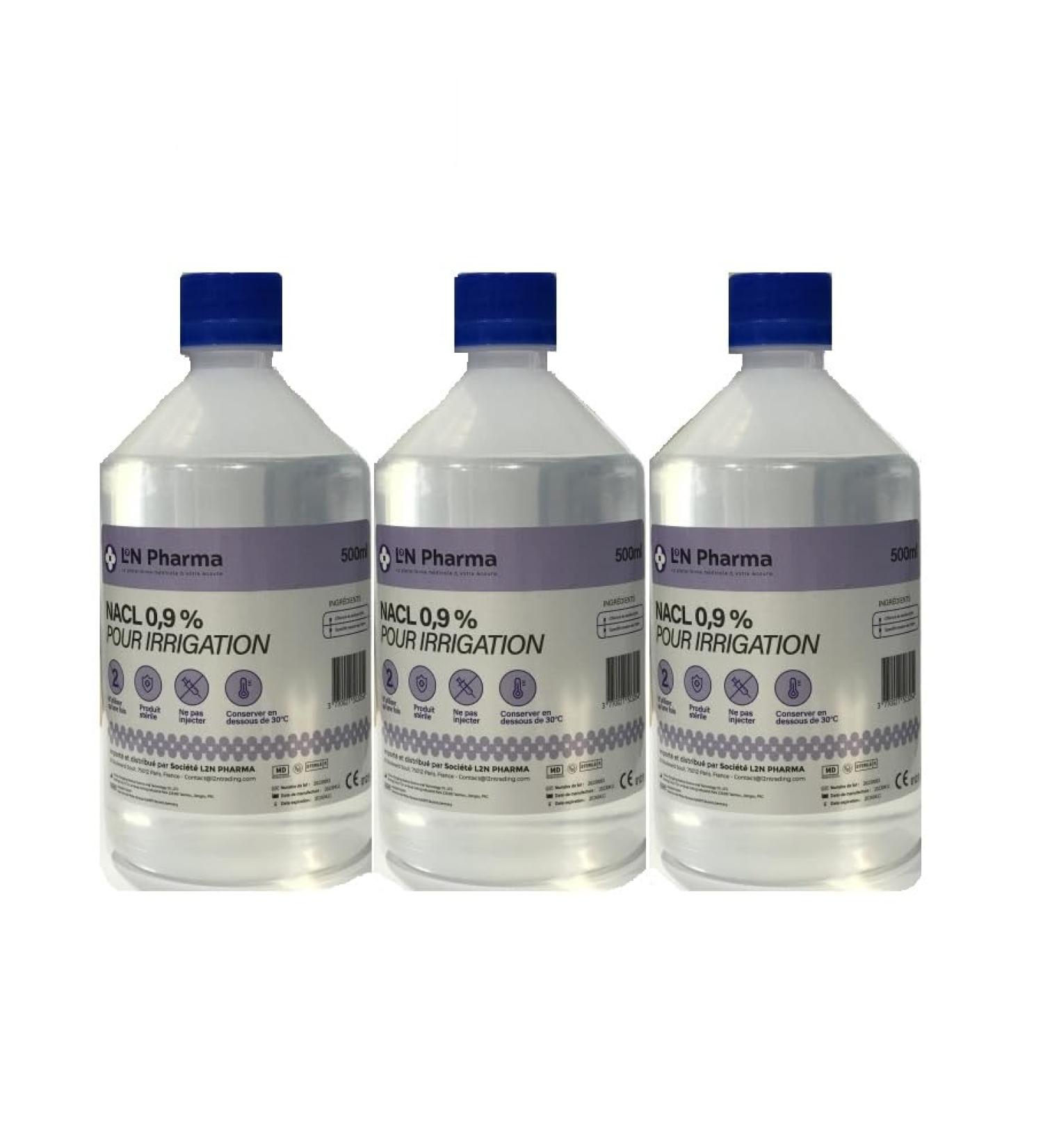 Physiological serum - L2N NACL 0.9% 500ML - Pack of 3 - Buy Online on GoSupps.com