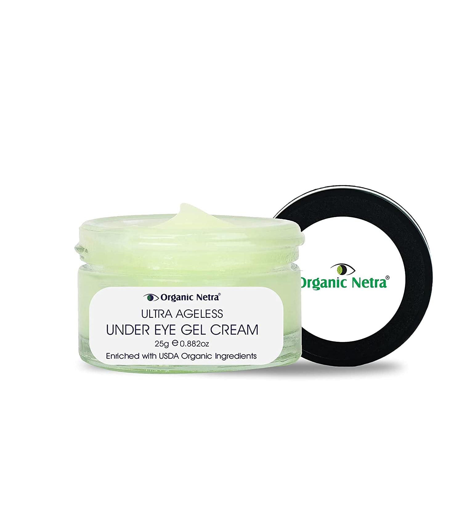 Organic Netra Ultra Ageless Under Eye Gel Cream | Natural & Organic Hydrating Formula | Nourishes & Revitalizes Under Eye Skin | 0.8 OZ - Buy Online on GoSupps.com