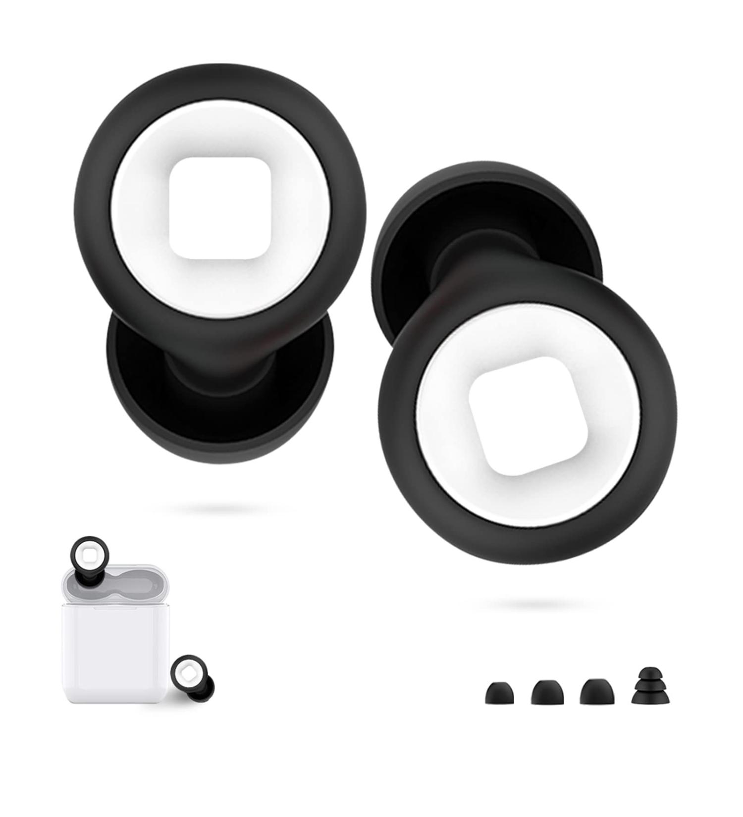 Reusable Food-Grade Silicone Ear Plugs for Noise Reduction - SuperSoft Design for Sleep, Snoring, Work, Concerts, Studying, and Travel - Includes S/M/L Sizes and Triple Layer Shark Ear Cap - Buy Online on GoSupps.com