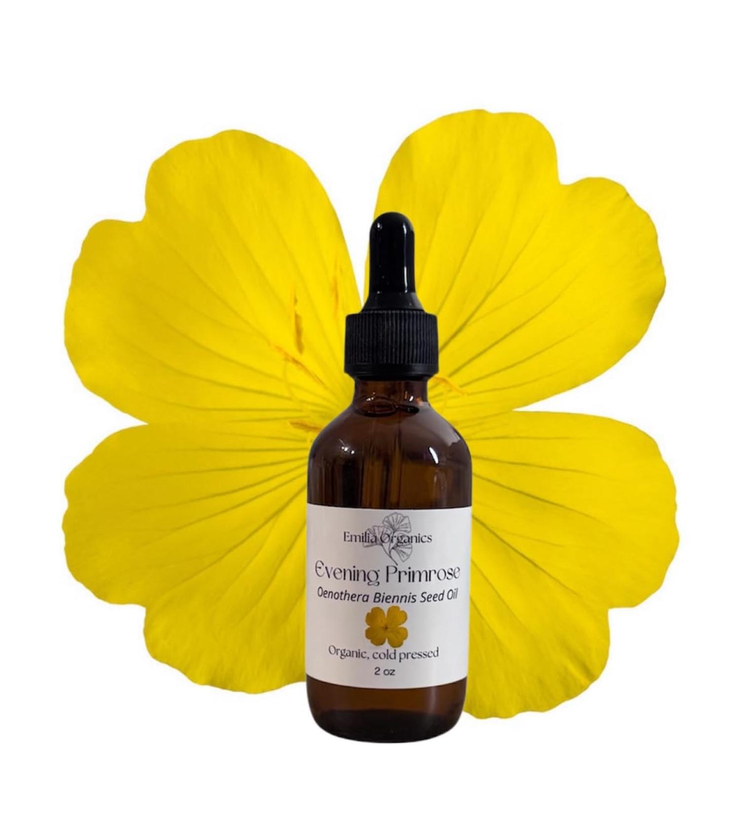 Evening Primrose Seed Oil Organic Cold Pressed Unrefined Natural 2 Fl Oz