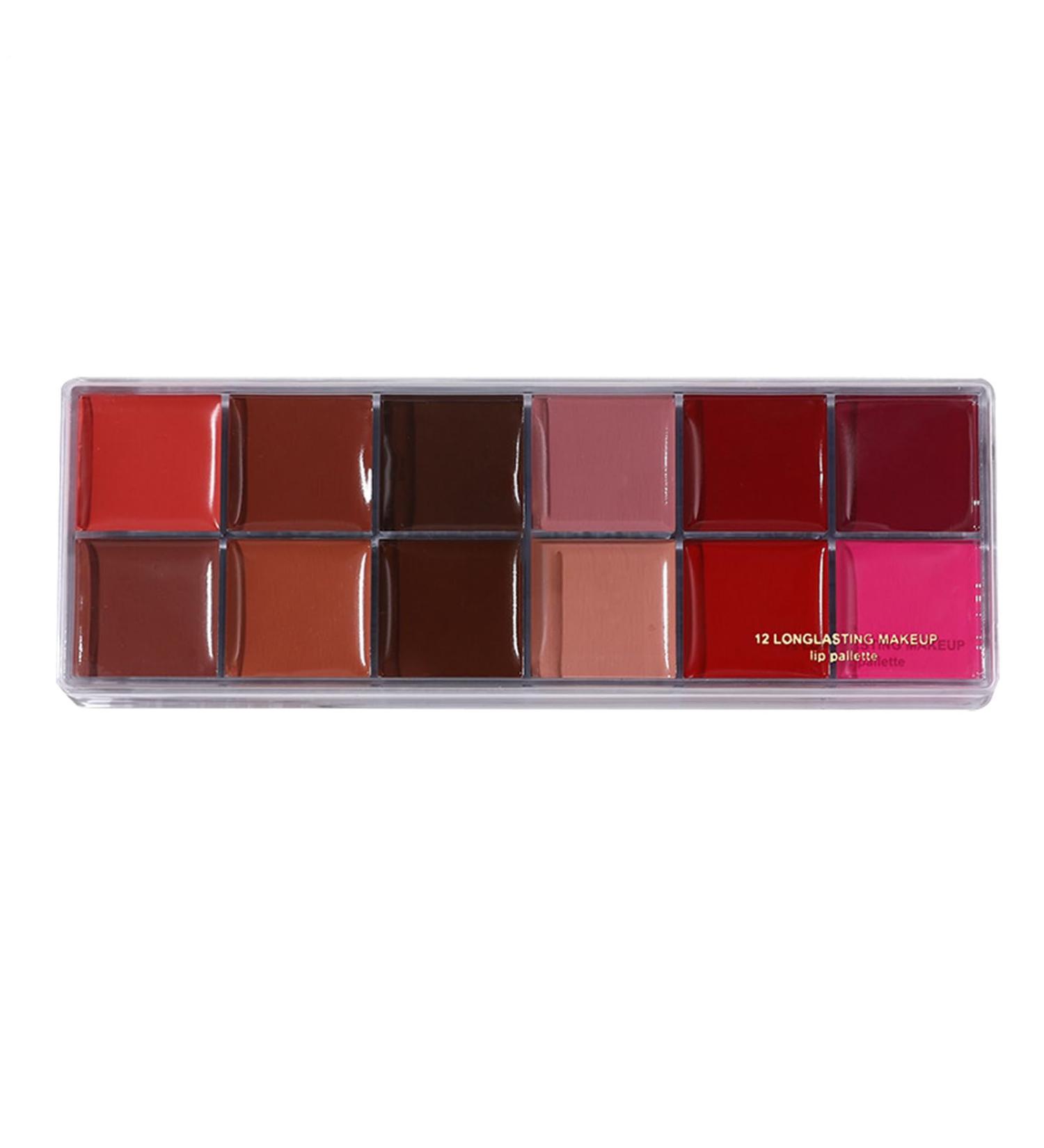 Palette L vres 12 Couleurs Ensemble De Rouge L vres Longue Dur e Collection De Nuances Cr me Mates Trousse De Maquillage Compacte Kit De Beaut Professionnel | Gloss Cosm tique Hydratant Pour - Buy Online on GoSupps.com