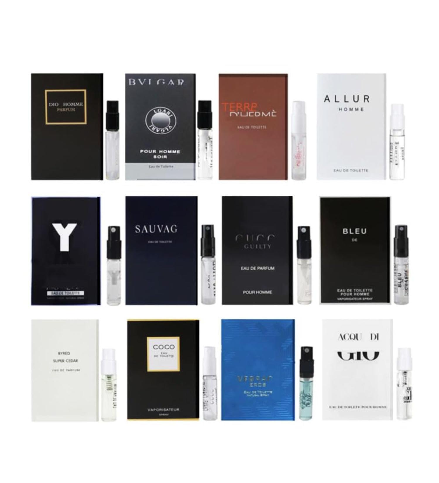 Men's Fragrance Brands Designer Perfume High End Cologne for Men Samples Set 12pcs 0.06 Fl Oz (Pack of 12) - Buy Online on GoSupps.com