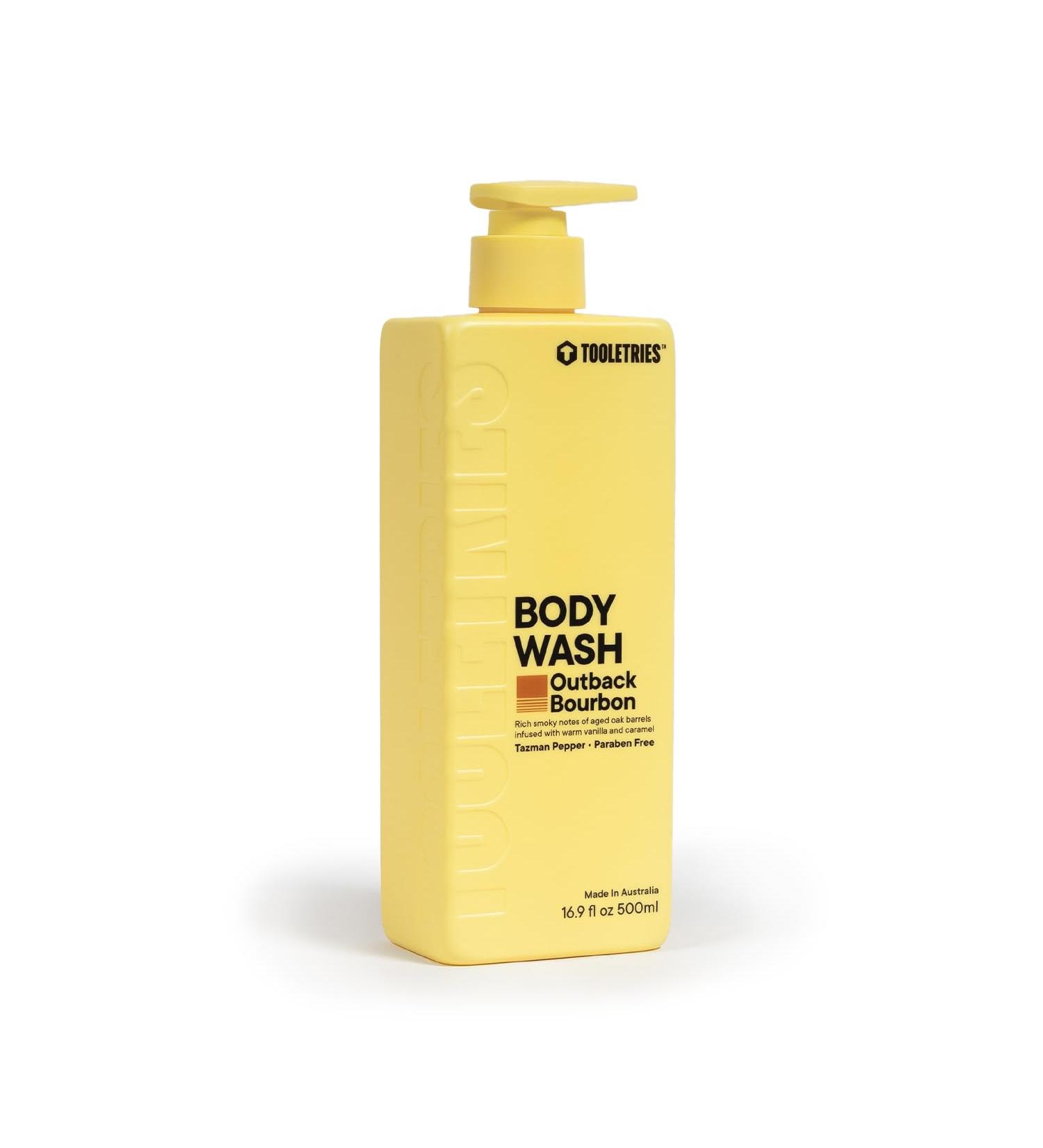 Tooletries Superior Lather Men's Body Wash - Outback Bourbon Scent | Moisturizing Shower Gel with Tazman Pepper | Paraben Free | 500ml Reusable Bottle - International Shipping Available - Buy Online on GoSupps.com