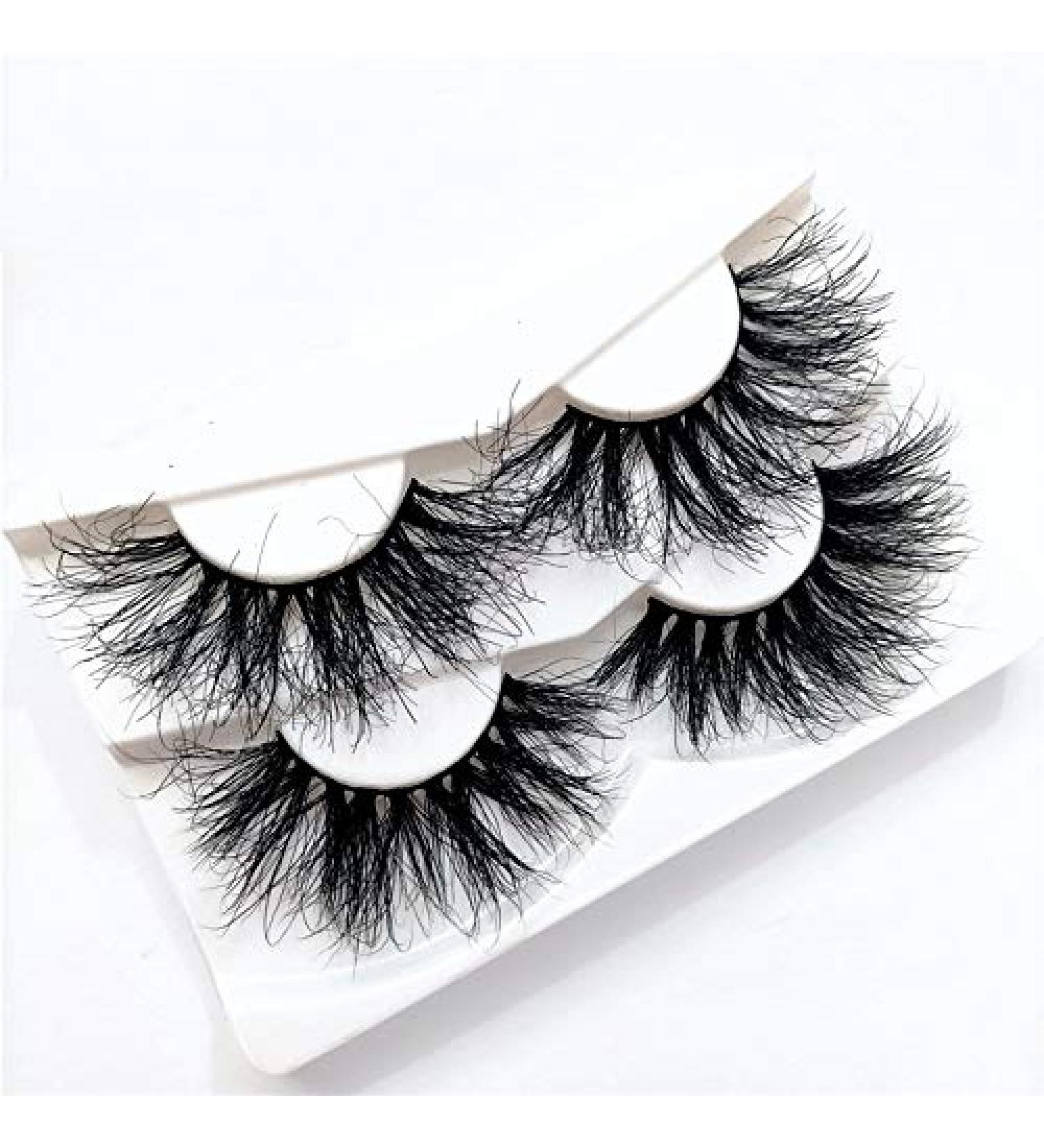2 Pairs Fluffy Mink Fake Lashes - 3D Handmade Wispy Natural Eyelashes for Effortless Makeup | Short & Messy Style (Q-02 - Buy Online on GoSupps.com