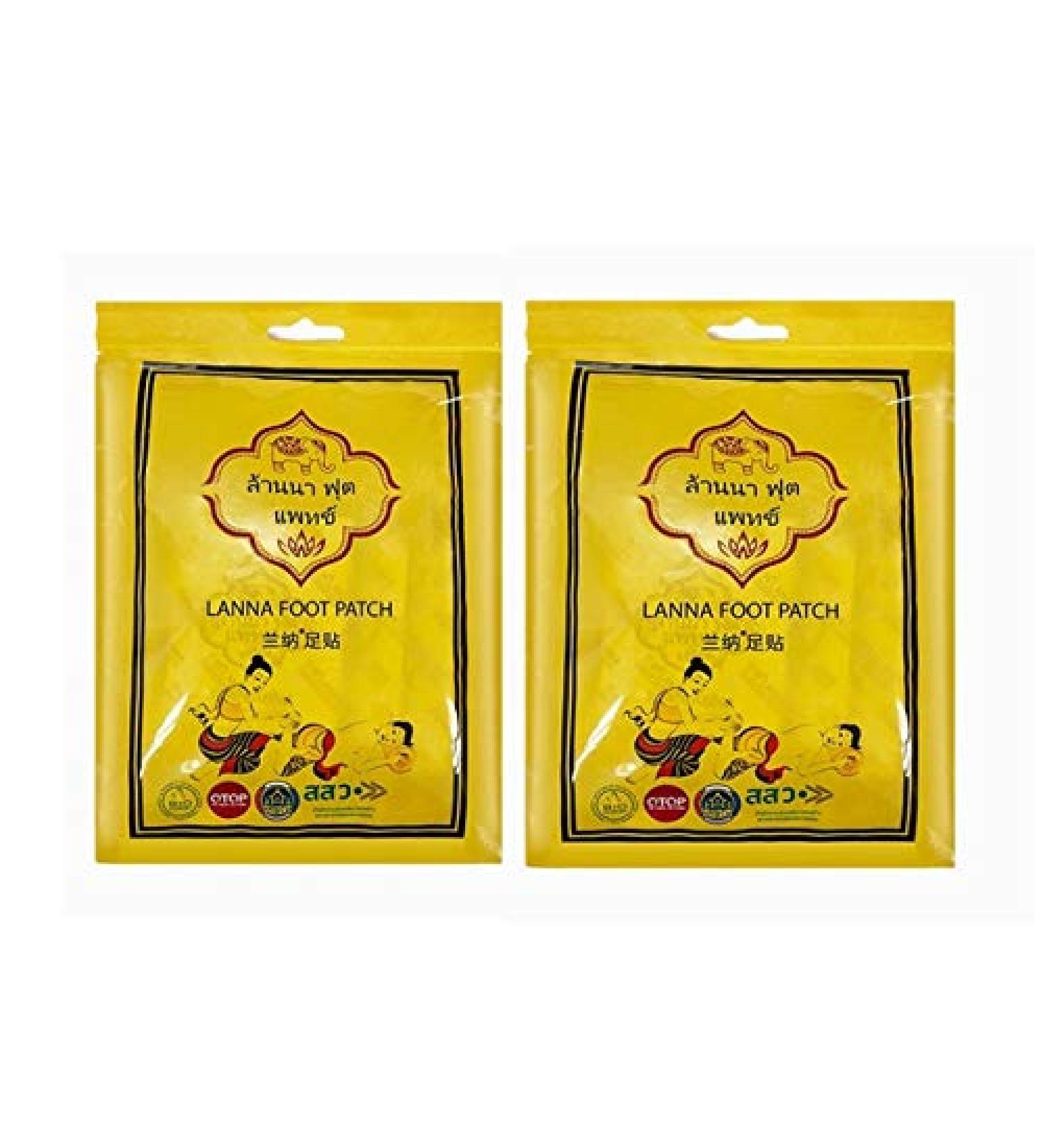 Lanna Foot Patch Natural Patches for Detoxing Highly Effective Foot Patch to Relieve Stress & Improve Sleep with Comforting Aroma Great Foot Care 10 Pads X 2 Pack (20 Pads) - Buy Online on GoSupps.com