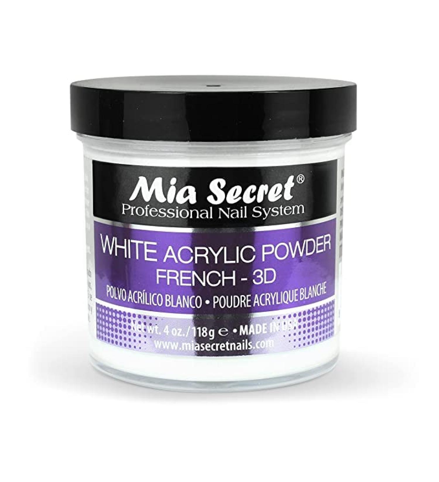 Mia Secret French - 3D Acrylic Powder, White, 2 Ounce 2 Ounce (Pack of 1)