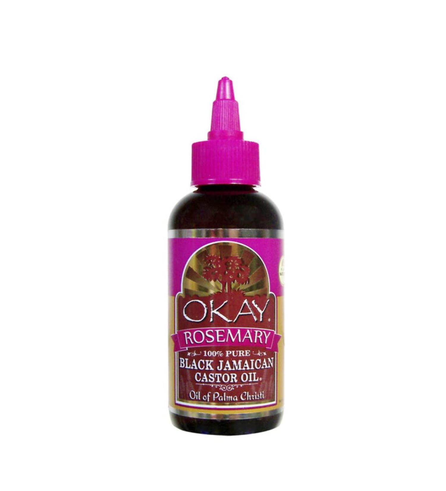 OKAY Black Jamaican Castor Oil with Rosemary 4oz - Nourishing Hair Growth Treatment - Buy Online on GoSupps.com