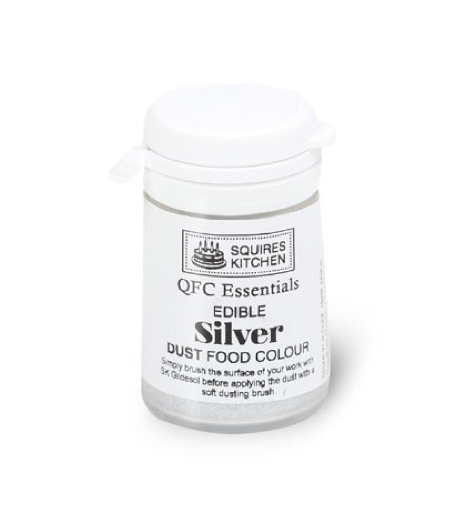 Squires Kitchen QFC SILVER Edible Food Sugar Craft Decorating Decoration Dust 5G