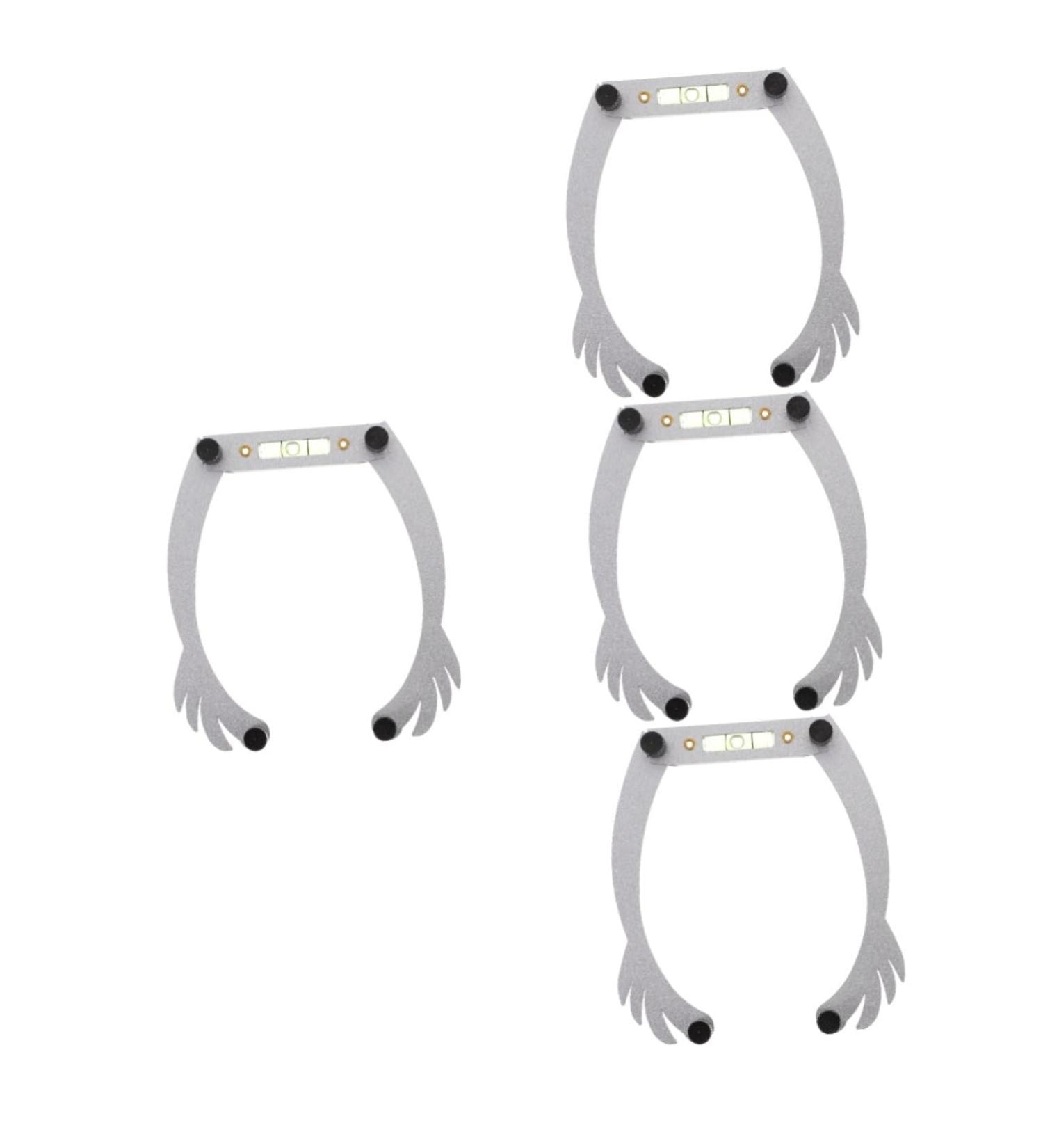 FOMIYES 4pcs white white outfit brow shaping kit positioning ruler aluminum alloy eyebrow line - Buy Online on GoSupps.com