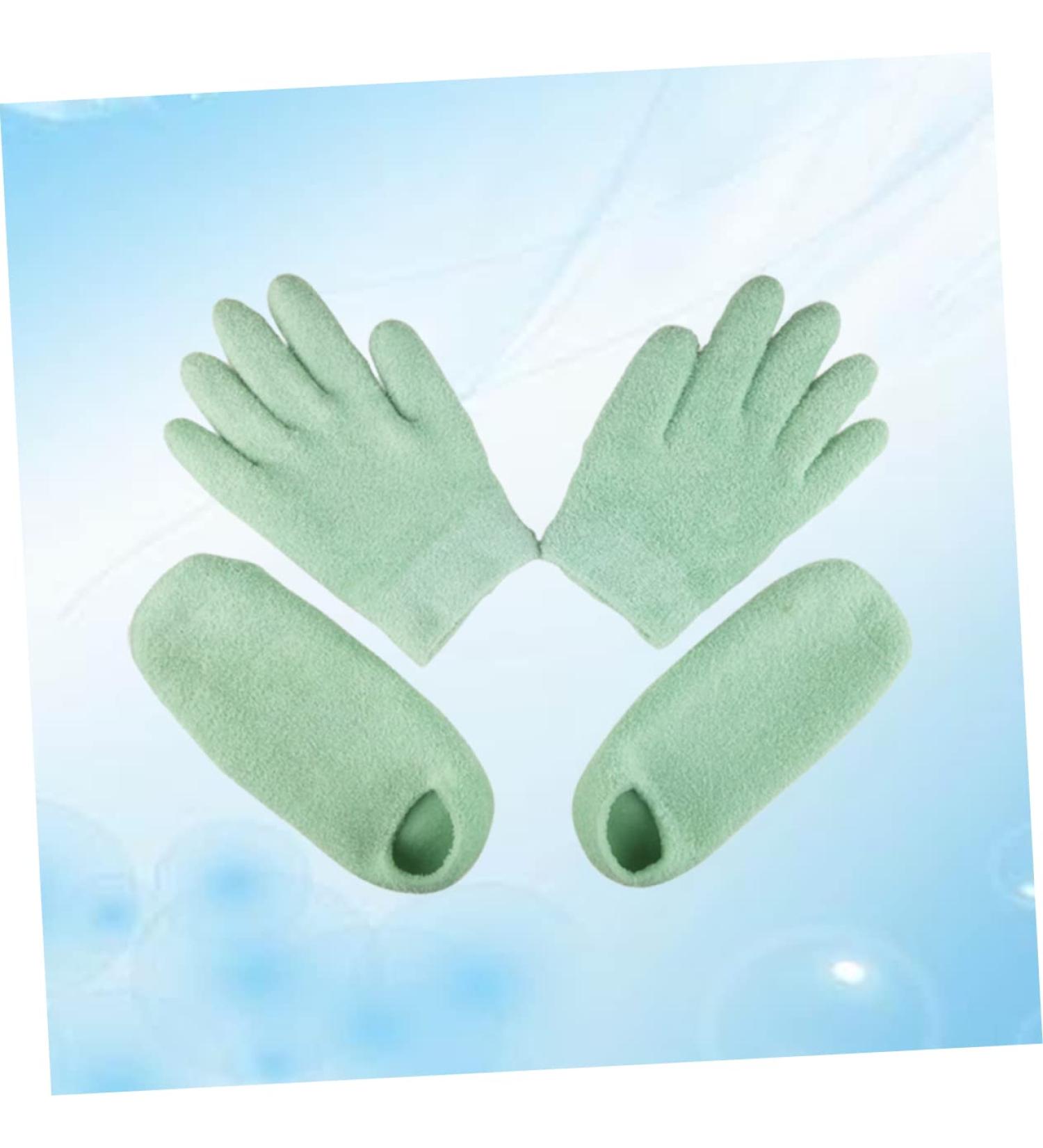 Beavorty 1 Set Booties Softening Socks Shoe Covers Gloves for Dry Cracked Hands Hand Lotion Gloves Softening Gloves Paraffin Gloves and Medical Socks Gel Spa Gloves Foot mask Protection - Buy Online on GoSupps.com