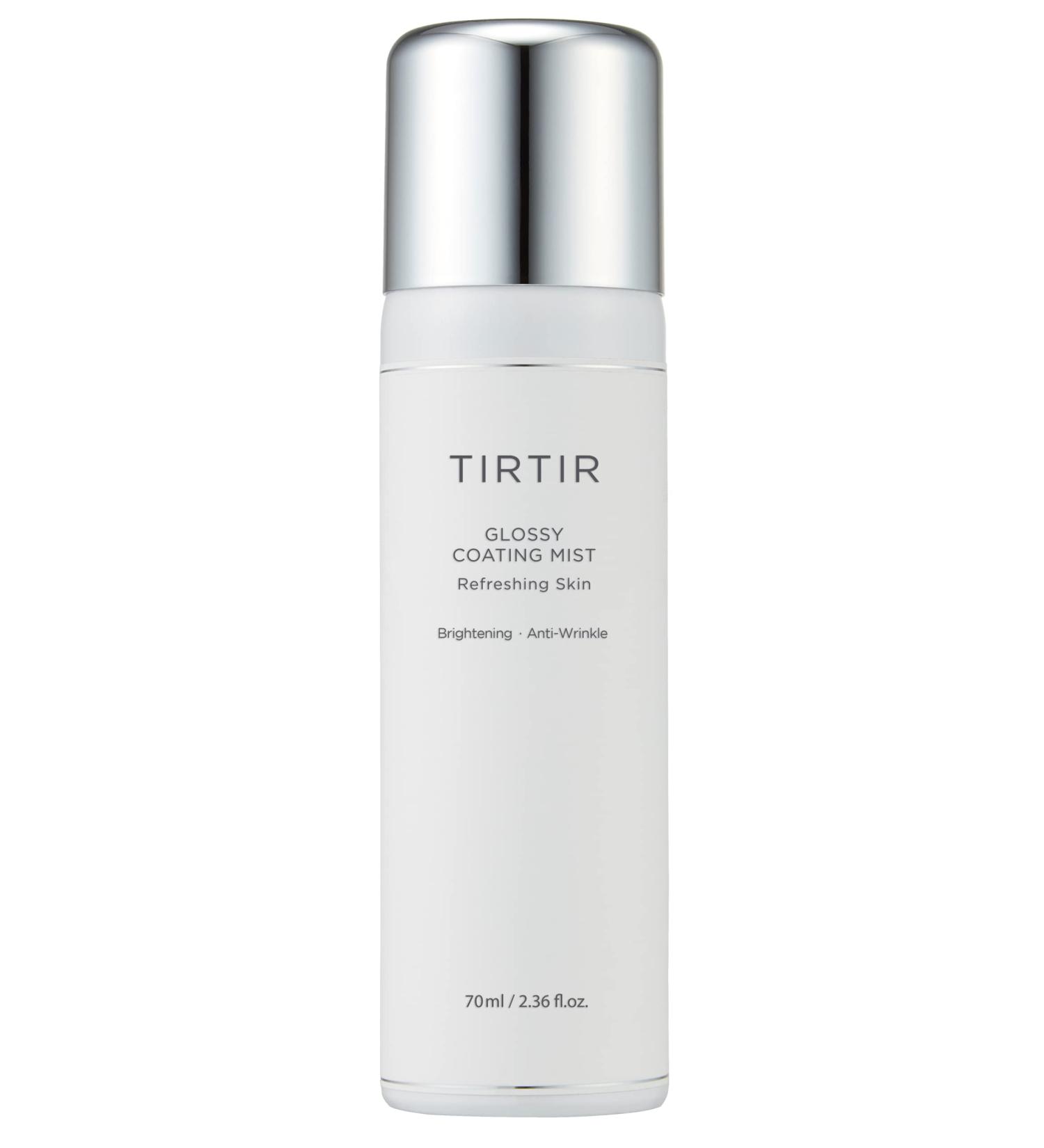 TIRTIR Glossy Coating Mist 2.36 fl. oz - Illuminating Polyglutamic Acid Face Mist for Fresh Glowing Skin Cooling Makeup Prep Spray - Buy Online on GoSupps.com
