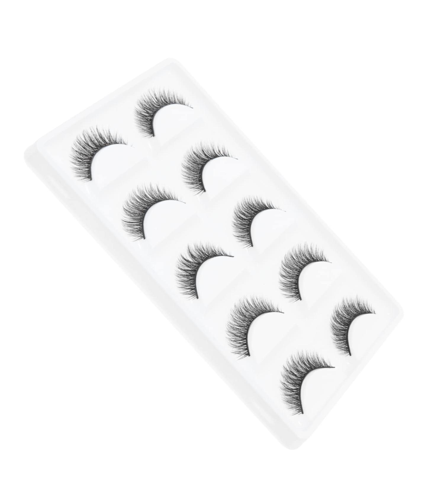 FOMIYES 10 Pairs Short False Eyelashes 3d Synthetic Eyelashes Fiber Makeup Eyelashes Dense Eyelashes Hair Eyelashes Lashes Stage Eyelash 6d Extend Artificial Fiber Cross - Buy Online on GoSupps.com