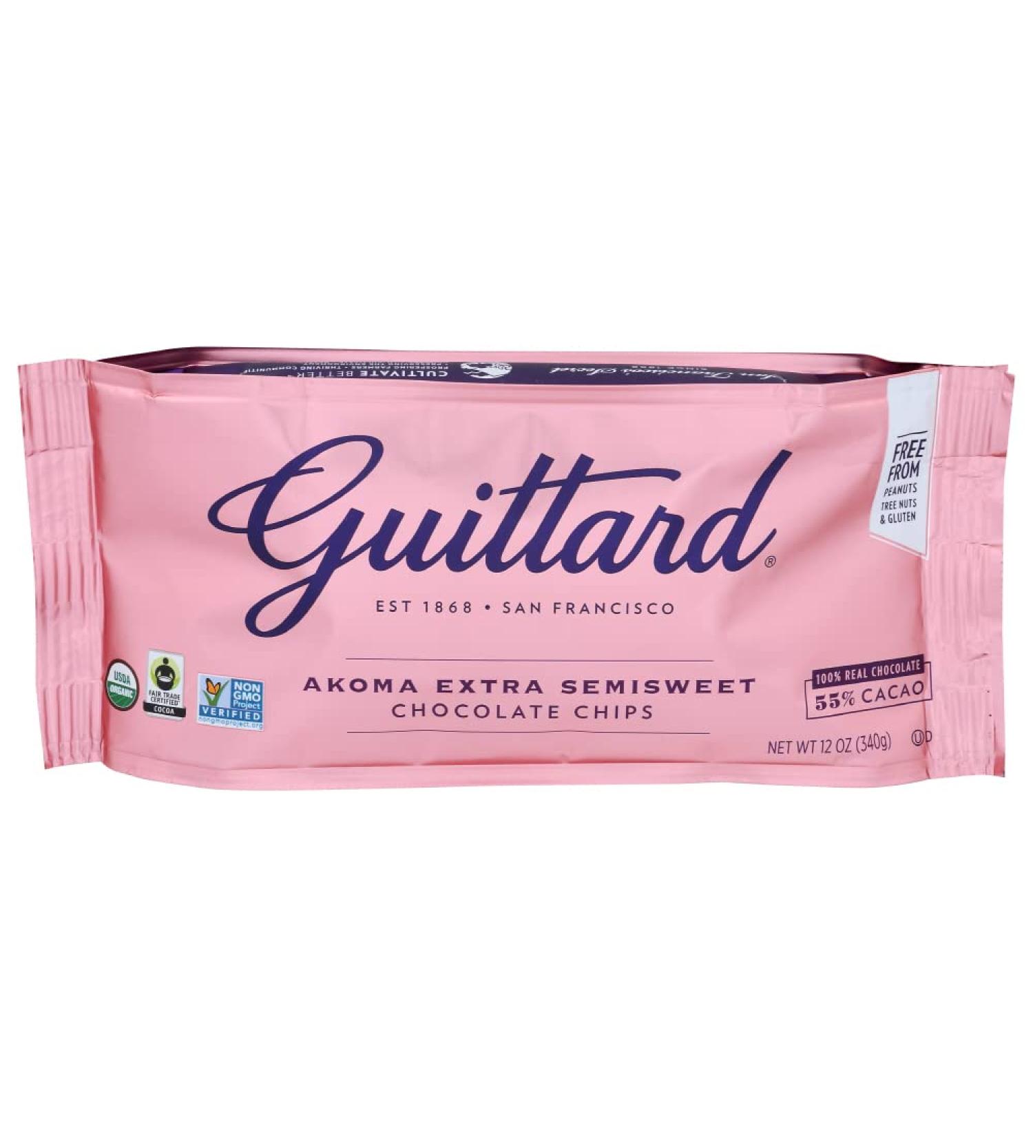 Guittard Organic Akoma Semisweet Chocolate Chips - 12 oz | Fair Trade Certified - Buy Online on GoSupps.com