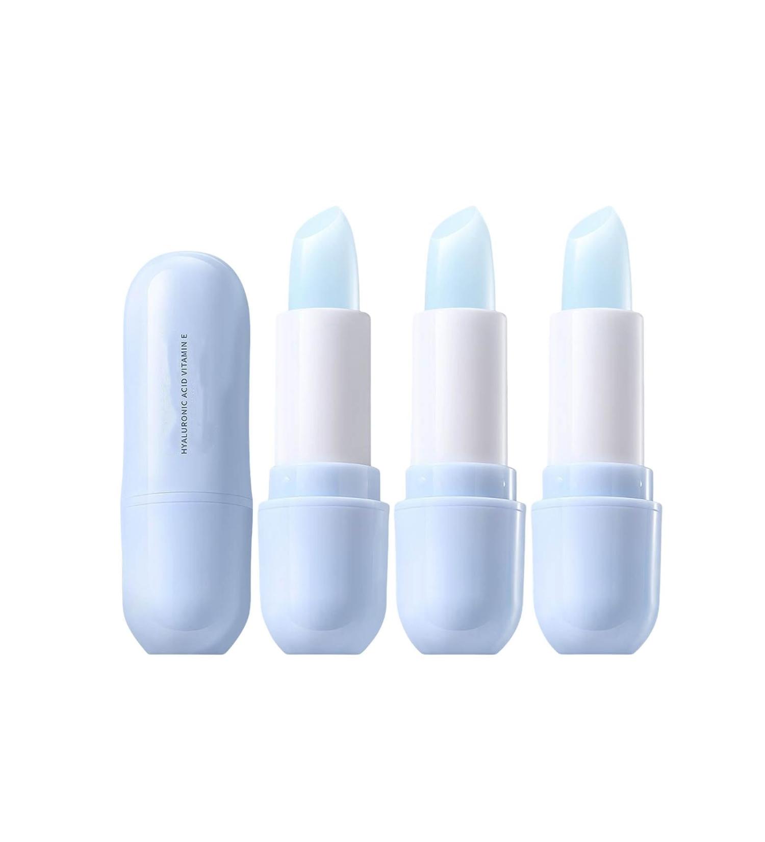 Hyaluronic Acid Lip Balm 3 Pack Hydrating Lip Treatment Balm for Dry Cracked Lips Long Lasting Moisturize & Nourish Lip Care Non-Greasy Soothe and Relieve Dryness Reduce Lips Lines - Buy Online on GoSupps.com