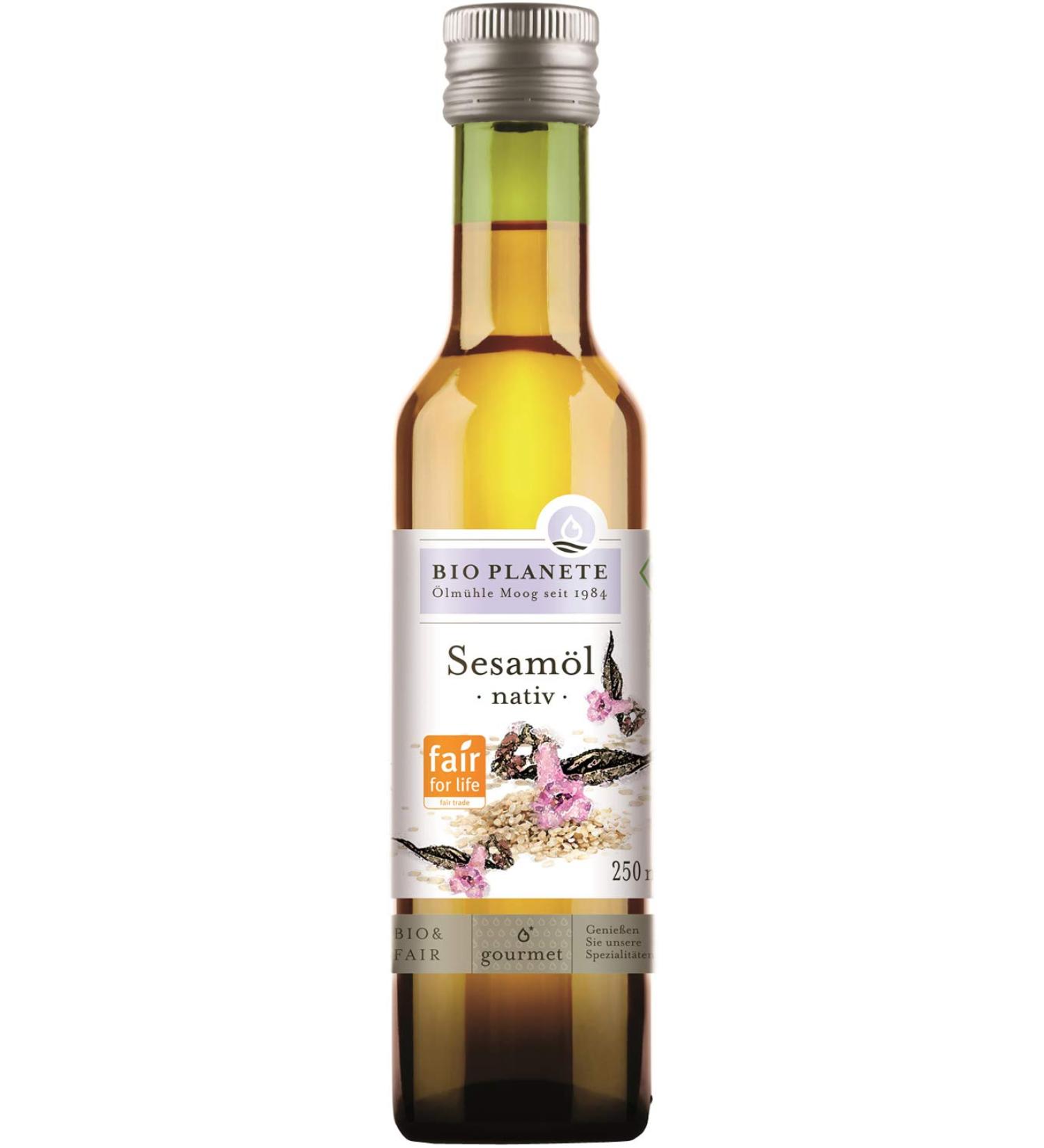 Bio Planete Organic Sesame Oil Nativ Fair Trade certified by Ecocert (1 x 250 ml) - Buy Online on GoSupps.com