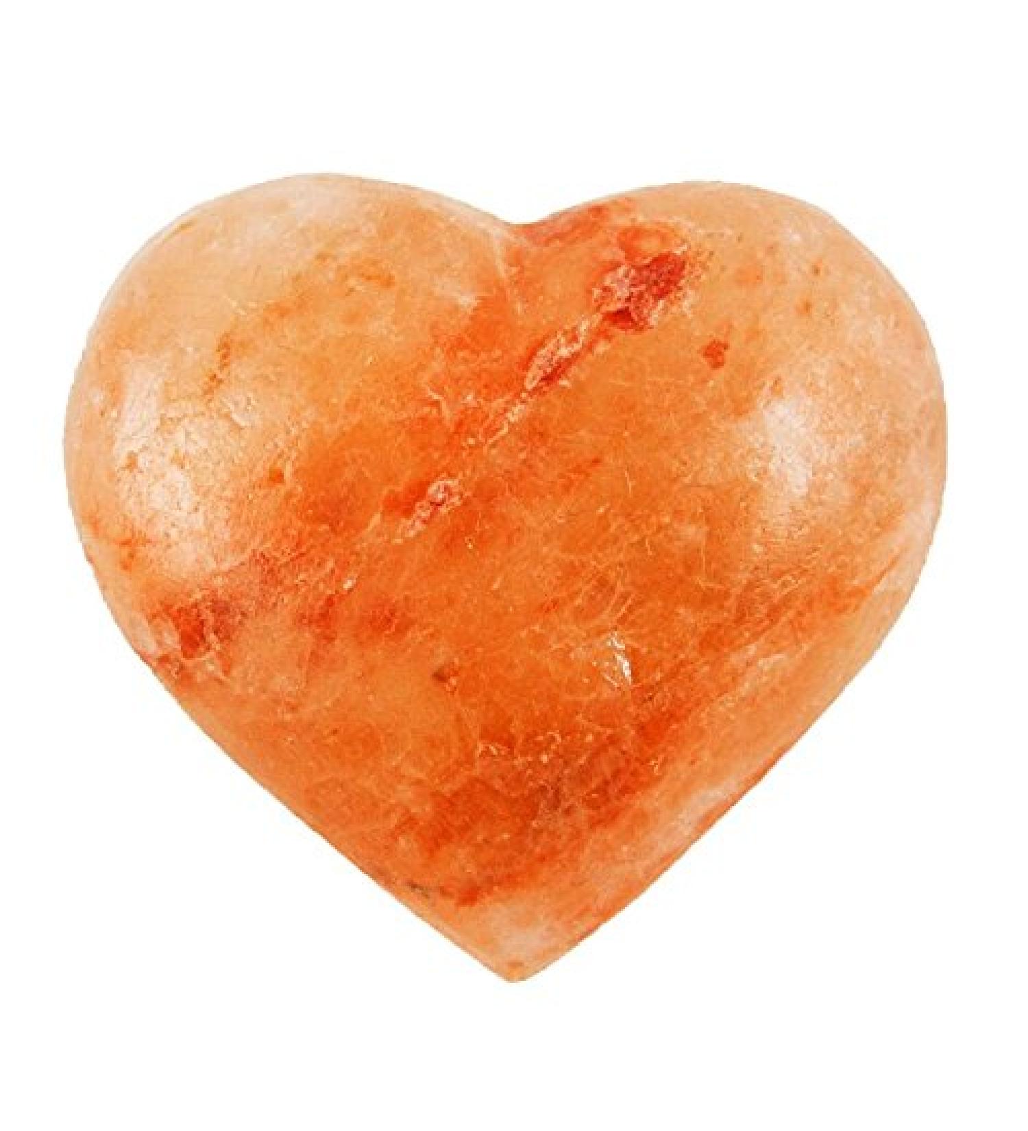 Heart-Shaped Himalayan Salt Massage Stone - Evolution Salt 6-7 oz | Natural Cleansing - Buy Online on GoSupps.com