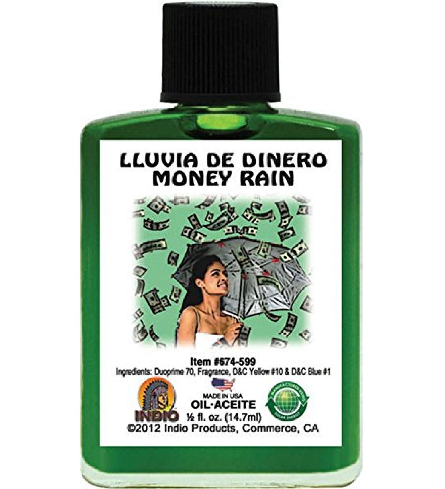 INDIO Oil- Money Rain Lluvia DE Dinero 1/2oz