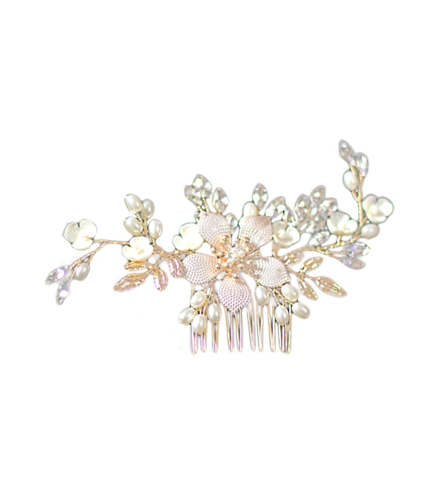 DOITOOL Rhinestone Hair Accessories Decorate Rhinestone Bridal Headdress Banana Clips Hair Small Dust Pan Bridal Headpiece Wedding Hair Accessories Tiara Bride Comb The Flowers - Buy Online on GoSupps.com