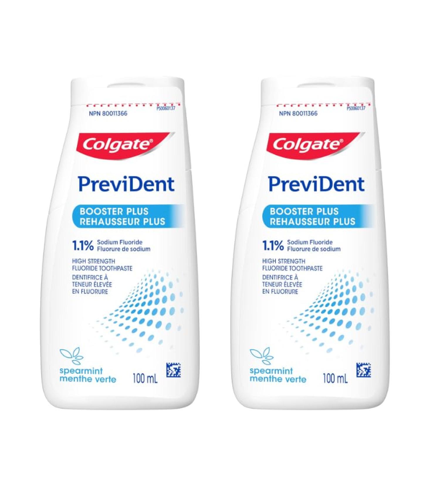 Colgate PreviDent 5000 ppm Booster Plus Toothpaste - Spearmint 100mL - Fluoride Enamel Protection Sensitive Teeth Relief Travel Size - Dentifrice for Daily Oral Care (2 pack) Spearmint 100 ml (Pack of 2) - Buy Online on GoSupps.com