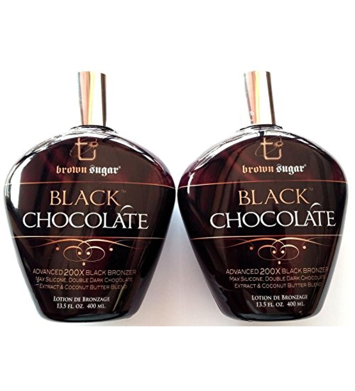 Lot of 2 Black Chocolate 200x Black Bronzer Tanning Lotion Brown Sugar Tan Inc.
