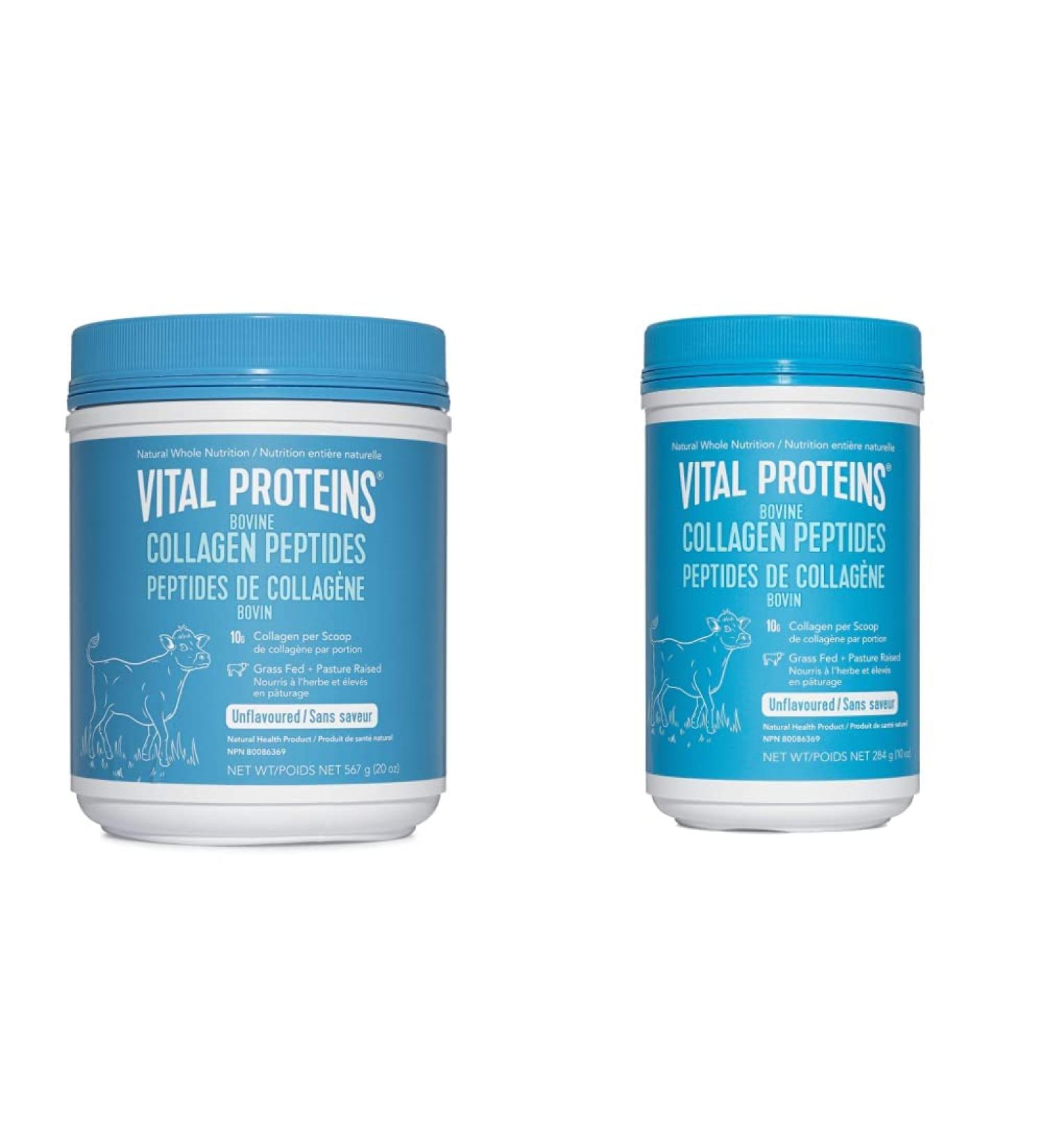 Vital Proteins Collagen Peptides Powder Bundle: 567g + 284g - Hydrolyzed Bovine Collagen - Unflavored - Buy Online on GoSupps.com