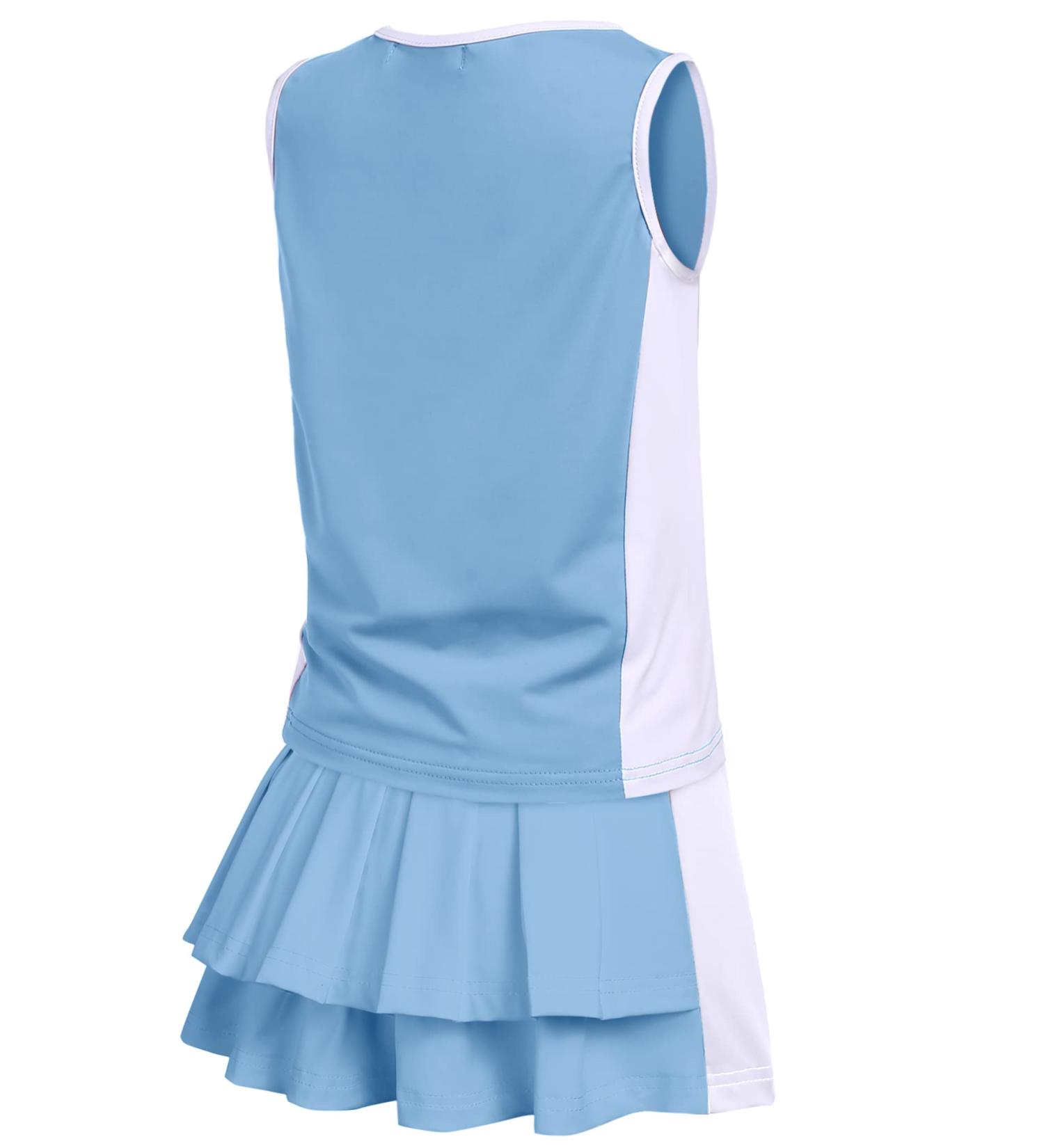 Zaclotre Girls Sleeveless Tank Top and Skorts Set - Light Blue 5-6 Years - Buy Online on GoSupps.com