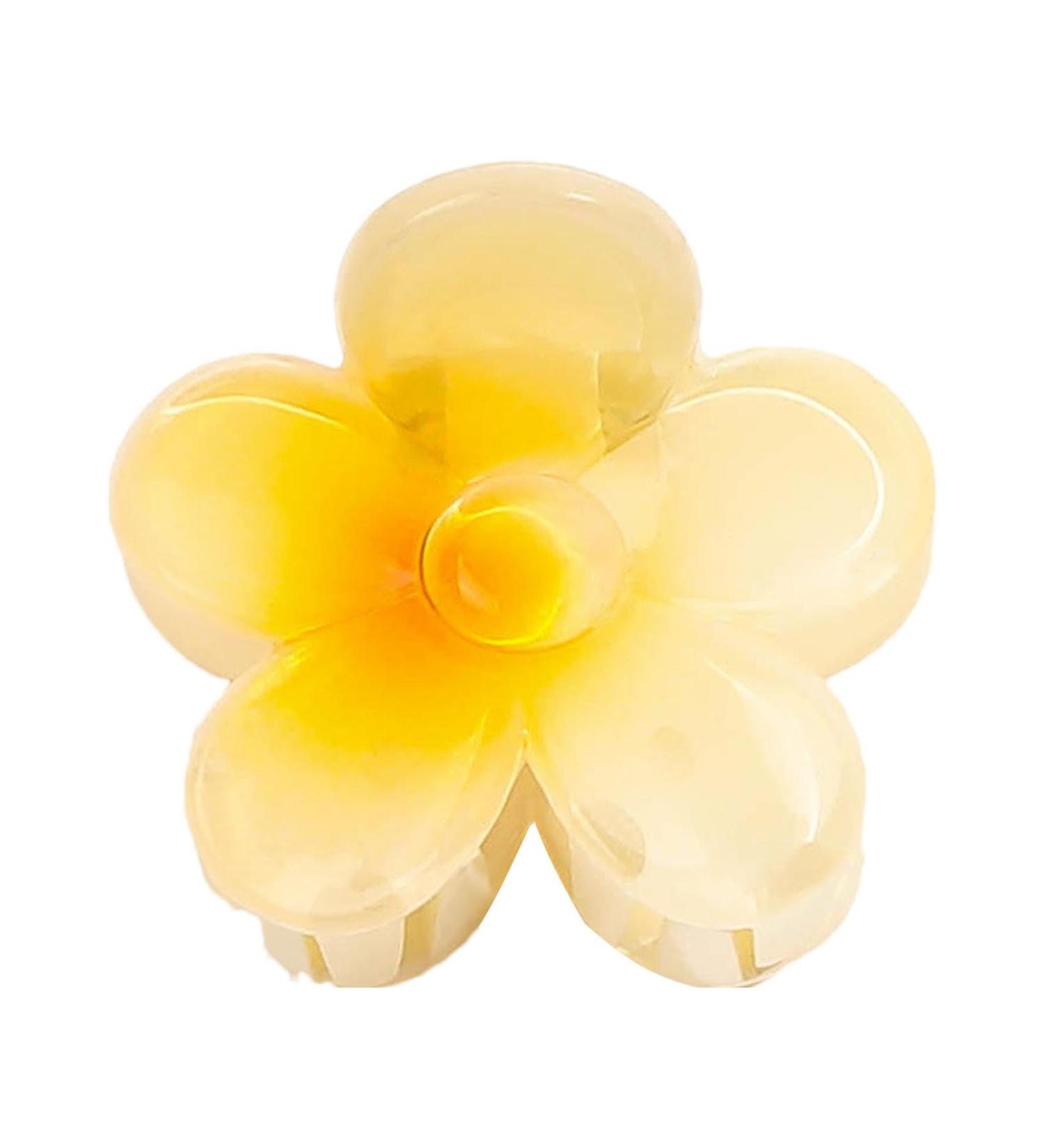Tuxxjzm Hair Clips For Women Flower Hawaiian Flower Cute Hair Clip | Strong Hold Hair Clips Flower Hair Accessories For Women & Girls For Thick & Thin Hair Gradient custard - Buy Online on GoSupps.com