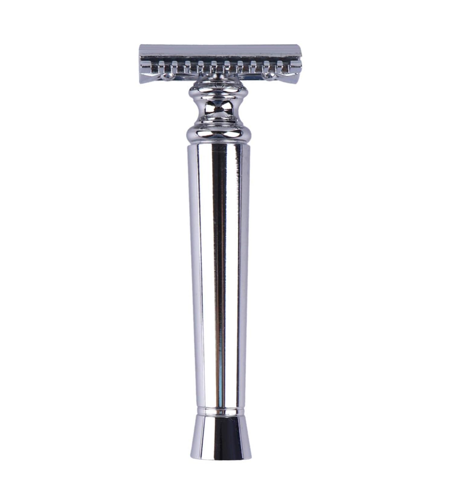 Minkissy 3st razor Reusable safety razor Razor plane manual razor shaver body razor for men afeitadora para hombre beard shaver travel tool solid wood silverx3stk 1 piece (1 Pack)