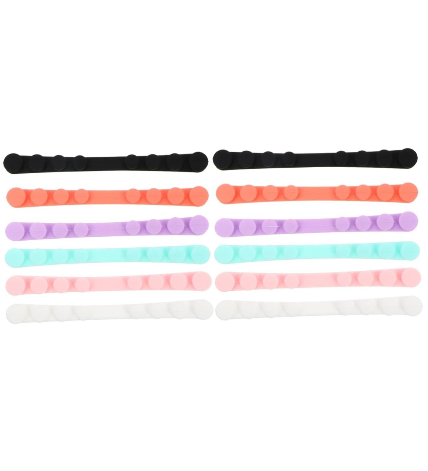 FOMIYES 12-Pack Adjustable Black Ear Hooks - Anti-Leak Mask Extensions for Kids | Soft Ear Protection - Buy Online on GoSupps.com