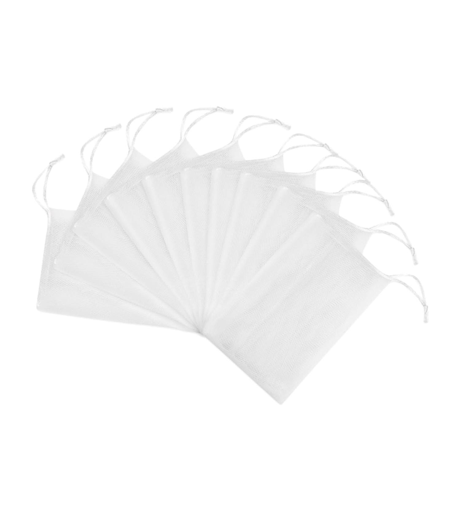 NOLITOY 20pcs Foaming Mesh Soap Saver Pouch - Quick Dry & Efficient Soap Usage - White Bath Ball Holder 15x9cm - Buy Online on GoSupps.com