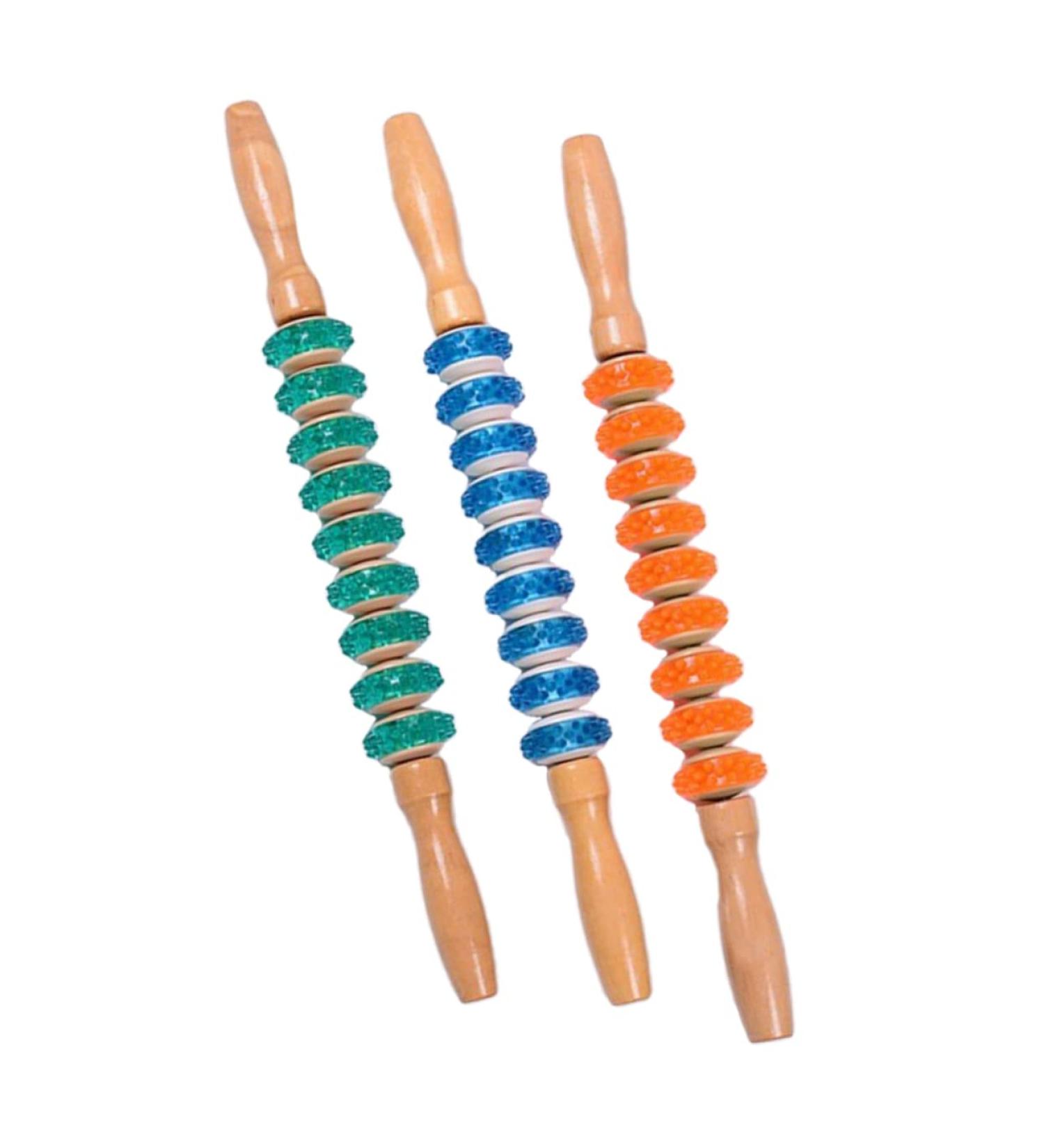Doitool 3-Stage Gear Massage Roller - Manual Muscle Massager for Neck & Sore Muscles | Fitness & Yoga Accessories - Buy Online on GoSupps.com