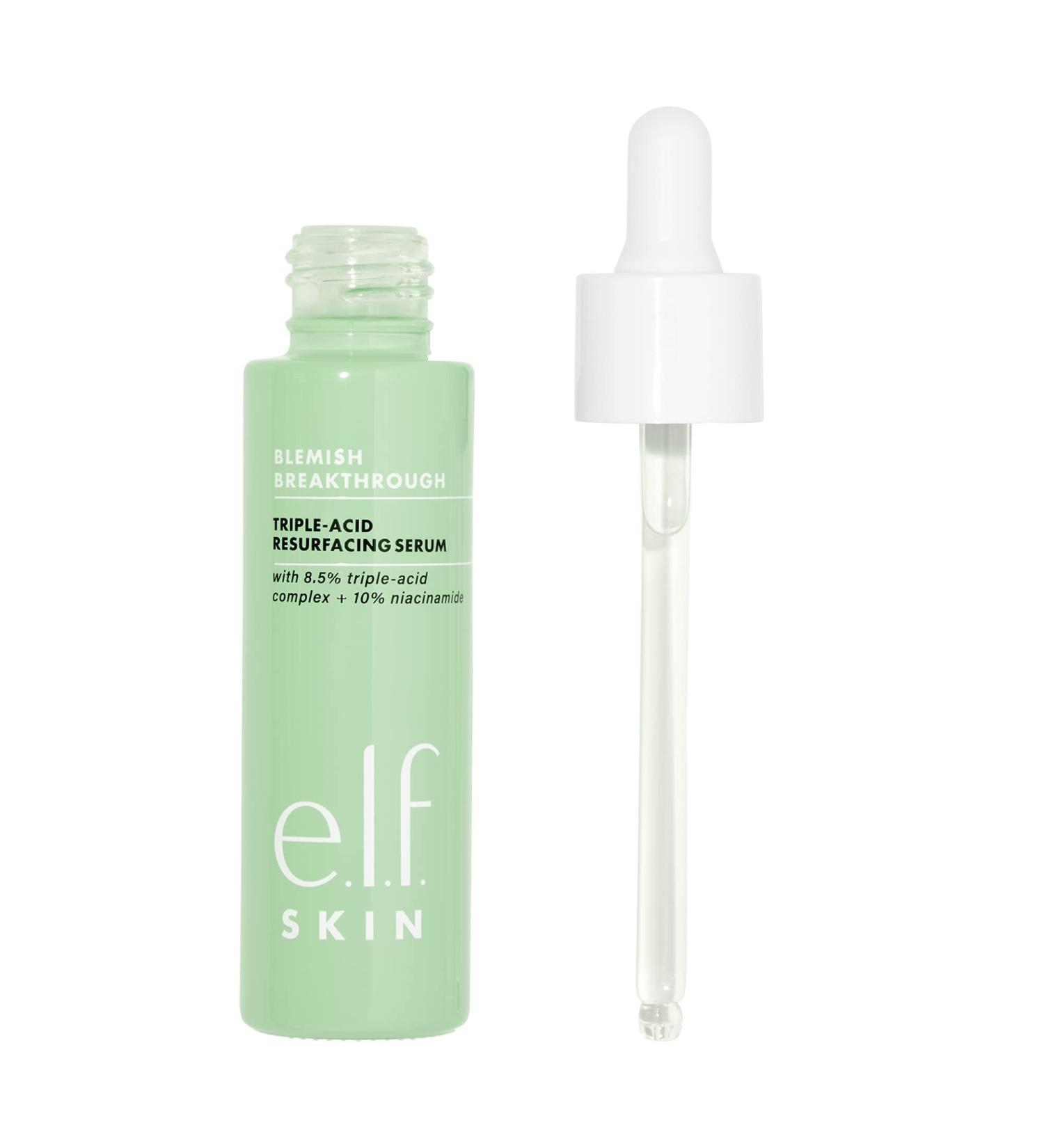 e.l.f. SKIN Blemish Breakthrough Triple-Acid Resurfacing Serum - Hydrating Night Serum with Niacinamide for Acne - Vegan & Cruelty-Free - Buy Online on GoSupps.com