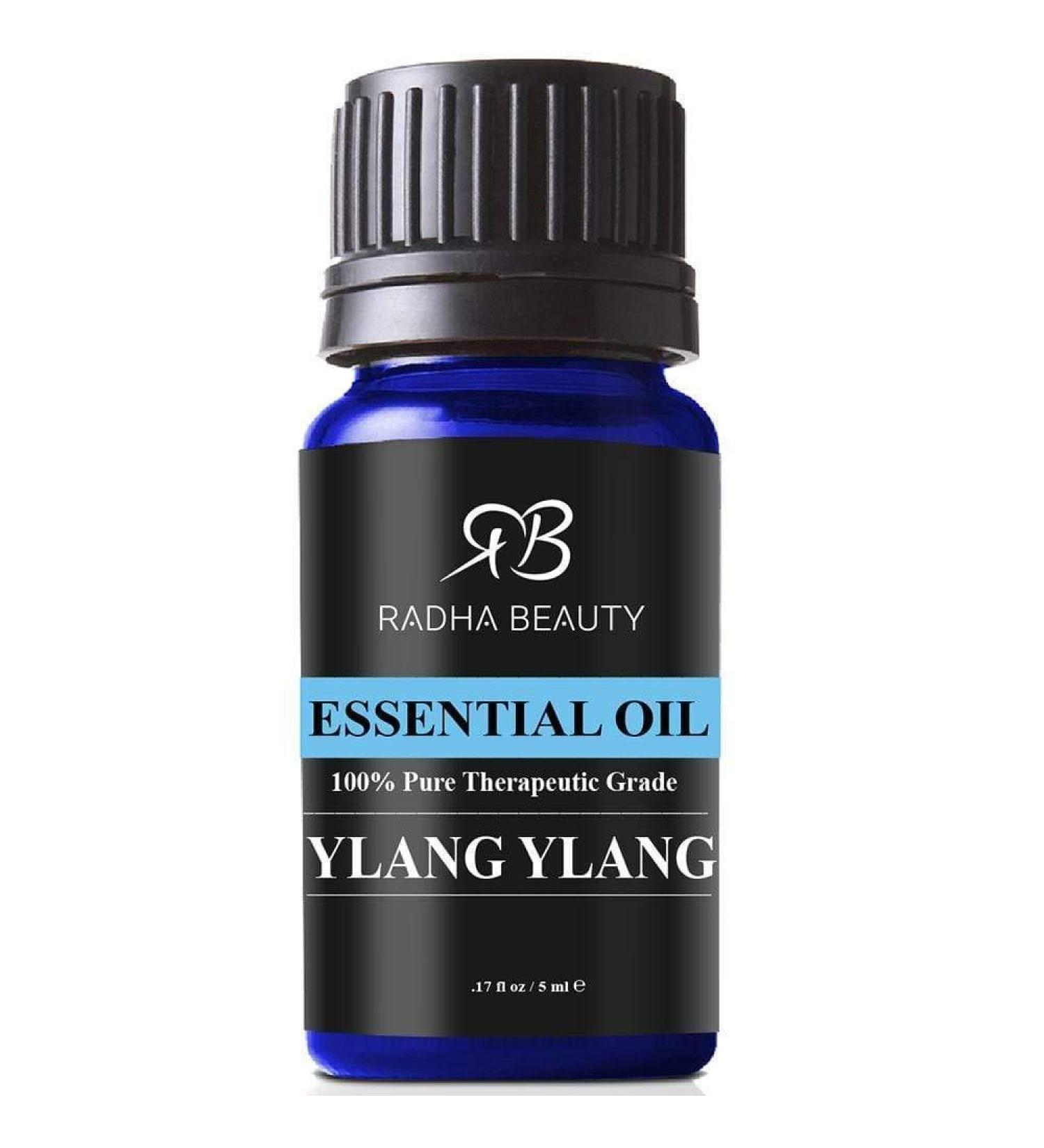 Radha Beauty Ylang Ylang Essential Oil 5mL - 100% Natural Therapeutic Grade for Aromatherapy Relaxation Fragrance for Home & Office - Buy Online on GoSupps.com