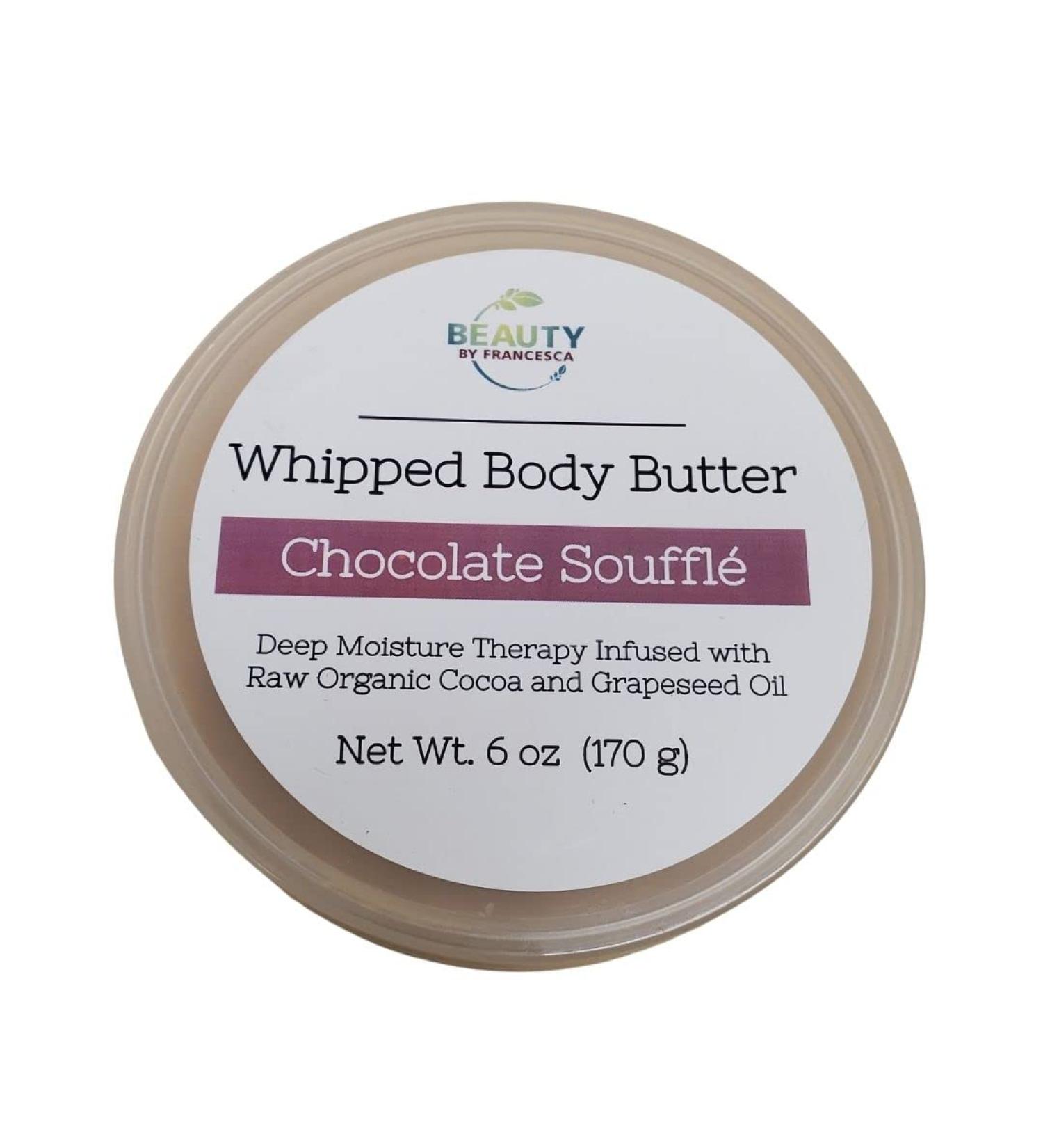 Beauty by Francesca - Handmade Whipped Body Butter Chocolate Souffl - 100% All Natural Ingredient Hydrating Moisturizing Body Cream 6oz - Buy Online on GoSupps.com