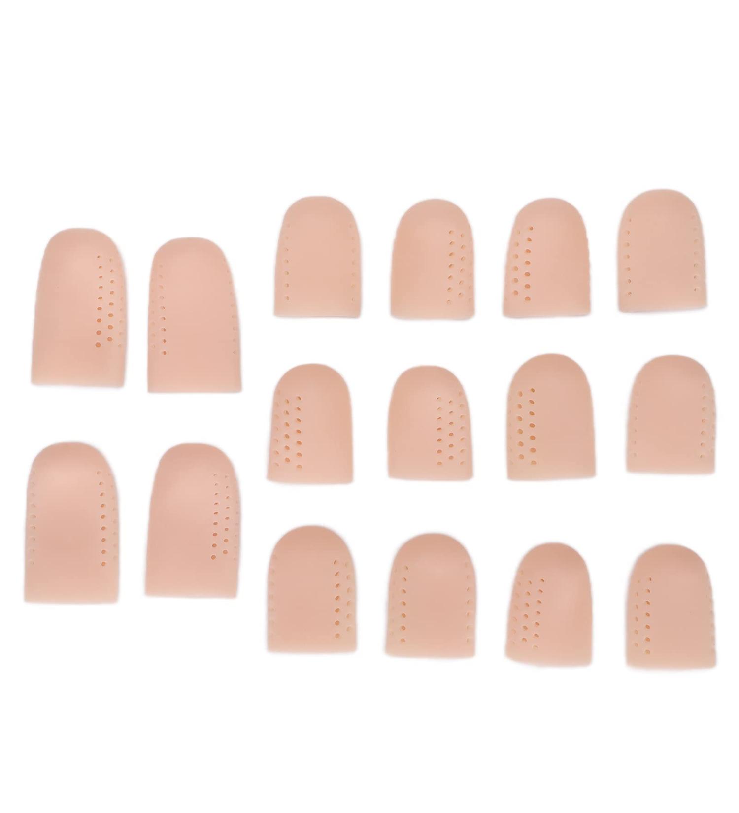 16pcs Breathable Toe Cap Protectors for Missing & Ingrown Toenails - Gel Big Toe Support Covers - International Shipping - Buy Online on GoSupps.com