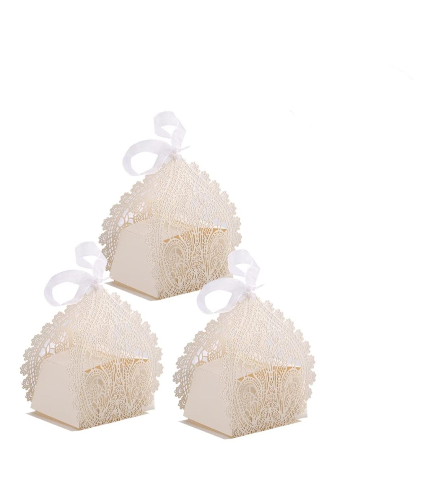 SEWACC 50 Pcs Boxes Candy Containers Wedding Favor Bags Design Vintage Gift Box White 1 count (Pack of 1) White - Buy Online on GoSupps.com