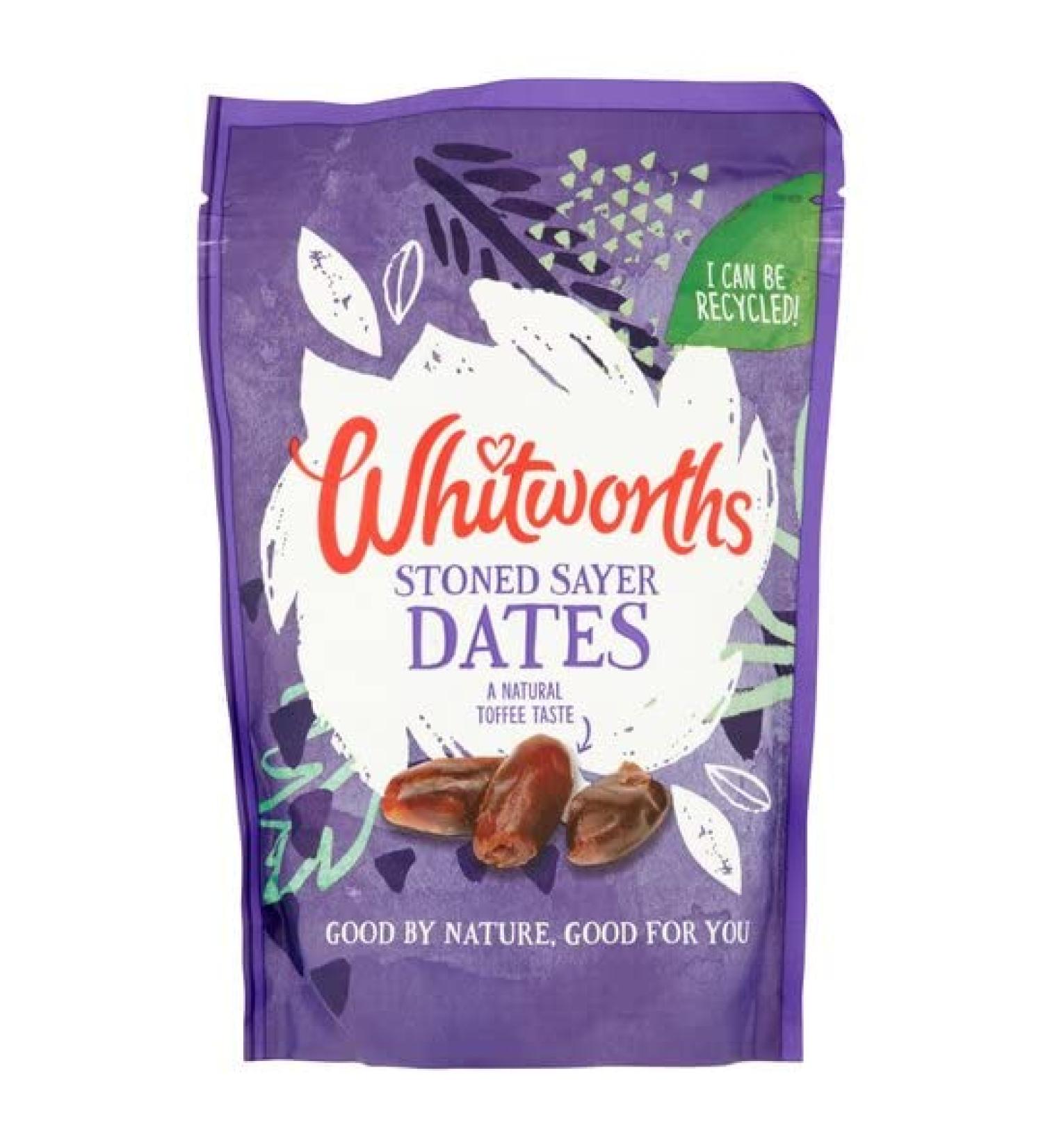 Whitworths | Stoned Sayer Dates 300G | A Natural Toffee Taste | Suitable for Vegans