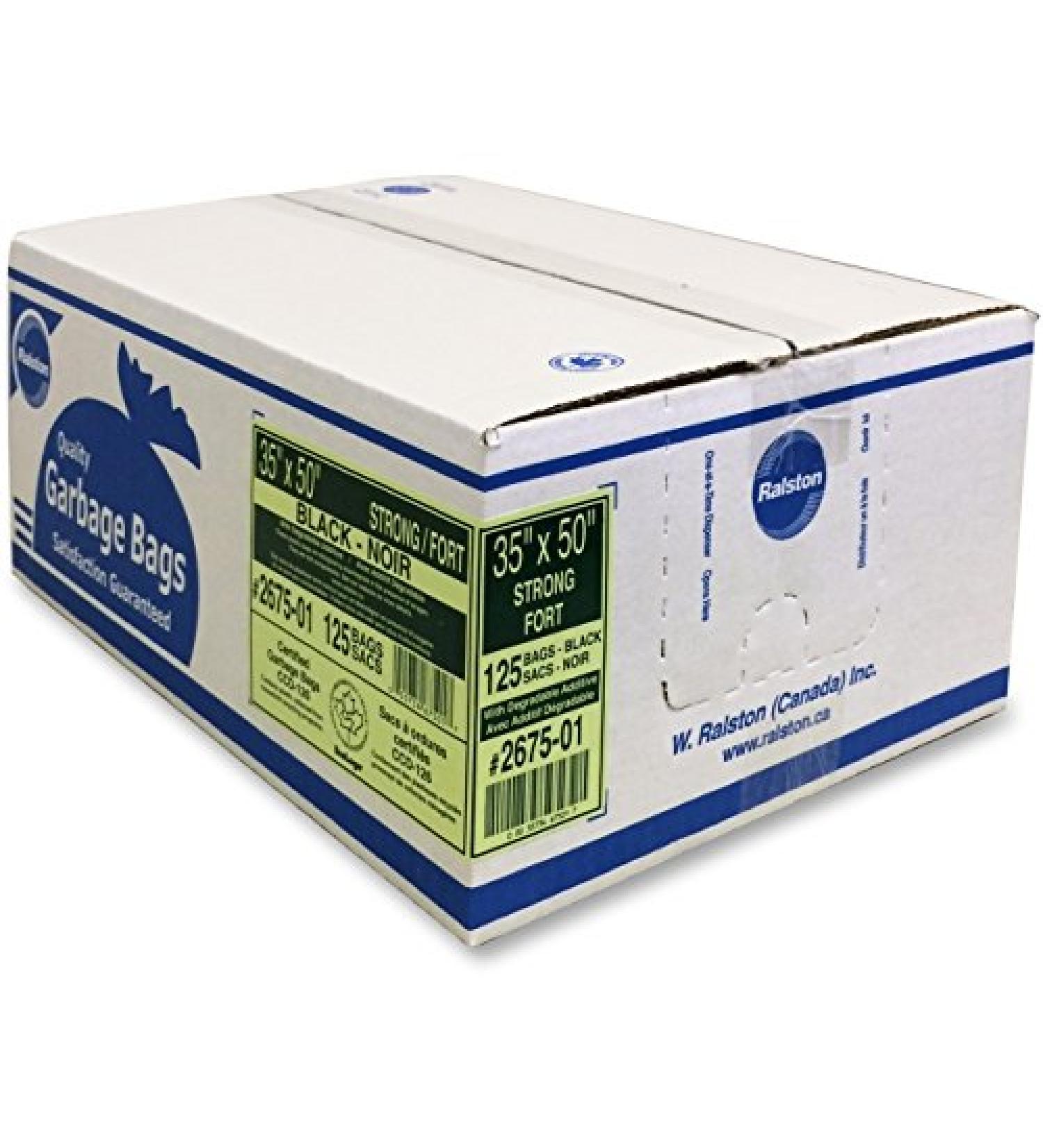 Ralston 2600 Series Strong Industrial Trash Bags -Strong-Black - Model:267501